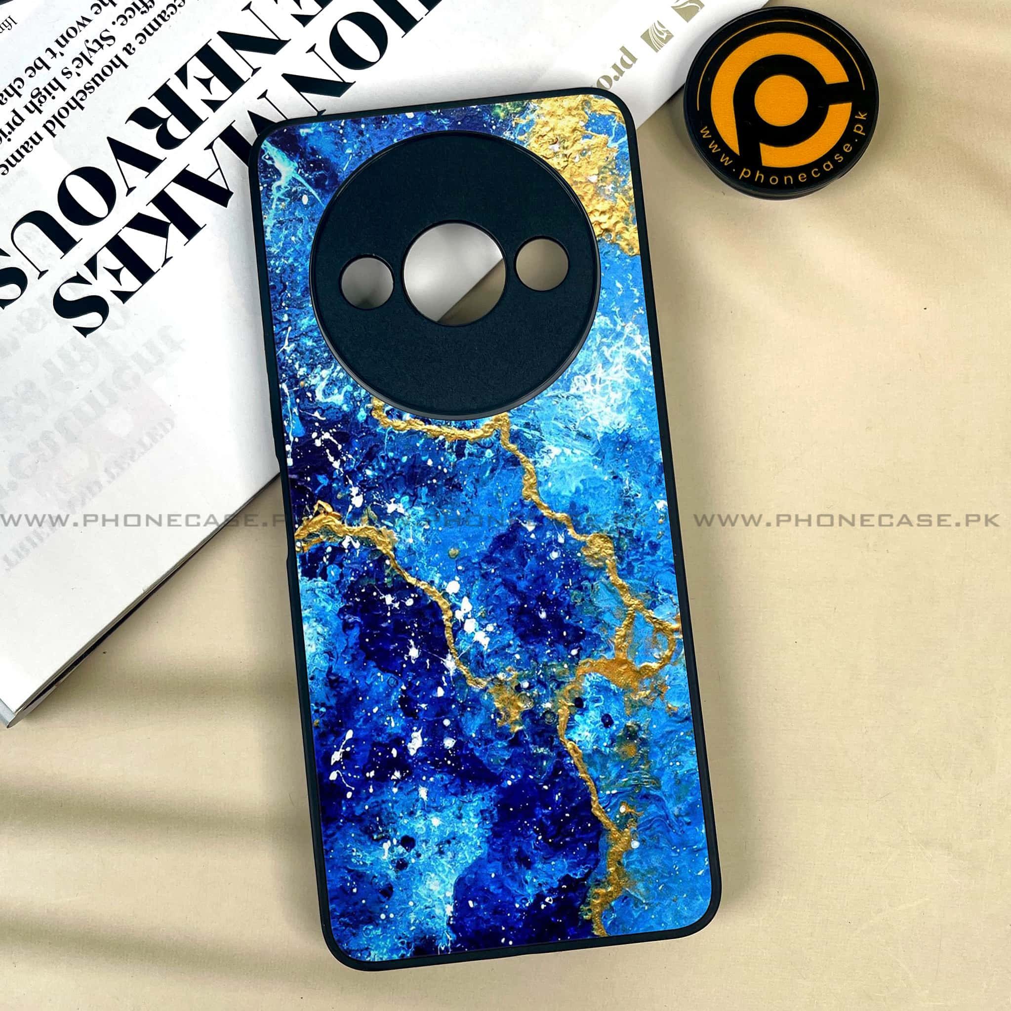 Xiaomi Redmi A3x - Blue Marble 2.0 Series - Premium Printed Metal soft Bumper shock Proof Case