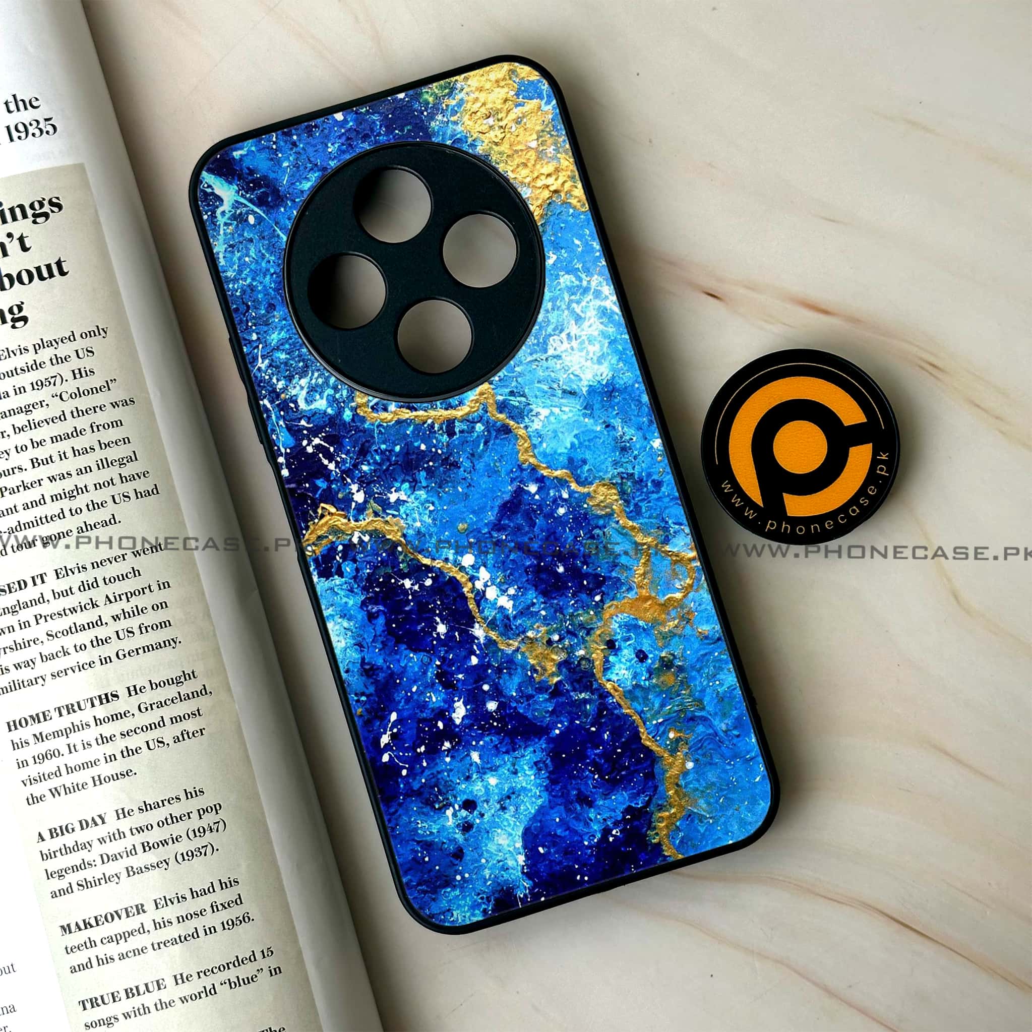 Oppo F27 Pro - Blue Marble 2.0 Series - Premium Metal Printed soft Bumper Shock Proof Case