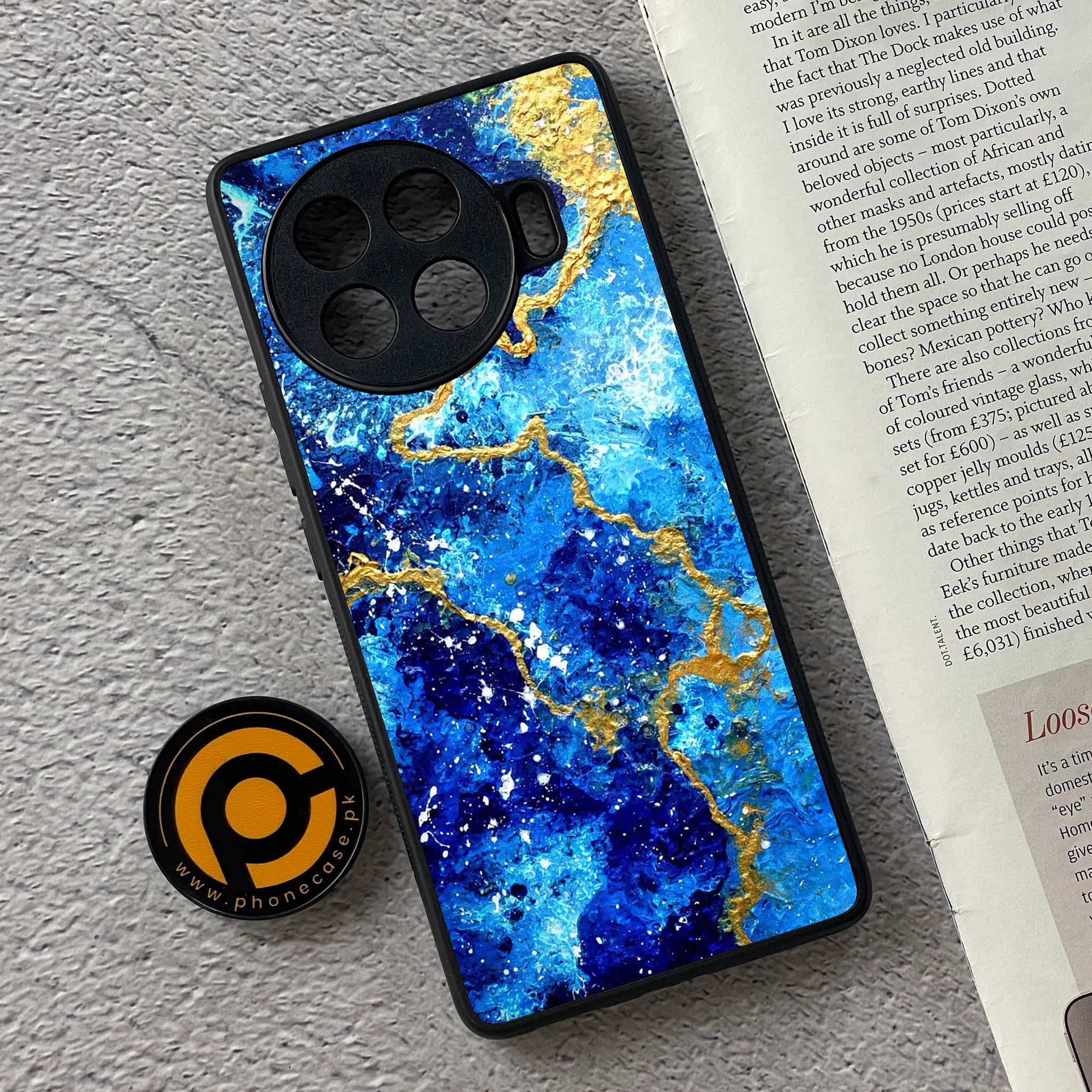 Tecno Spark 20 pro plus - Blue Marble 2.0 Series - Premium Printed Glass soft Bumper shock Proof Case