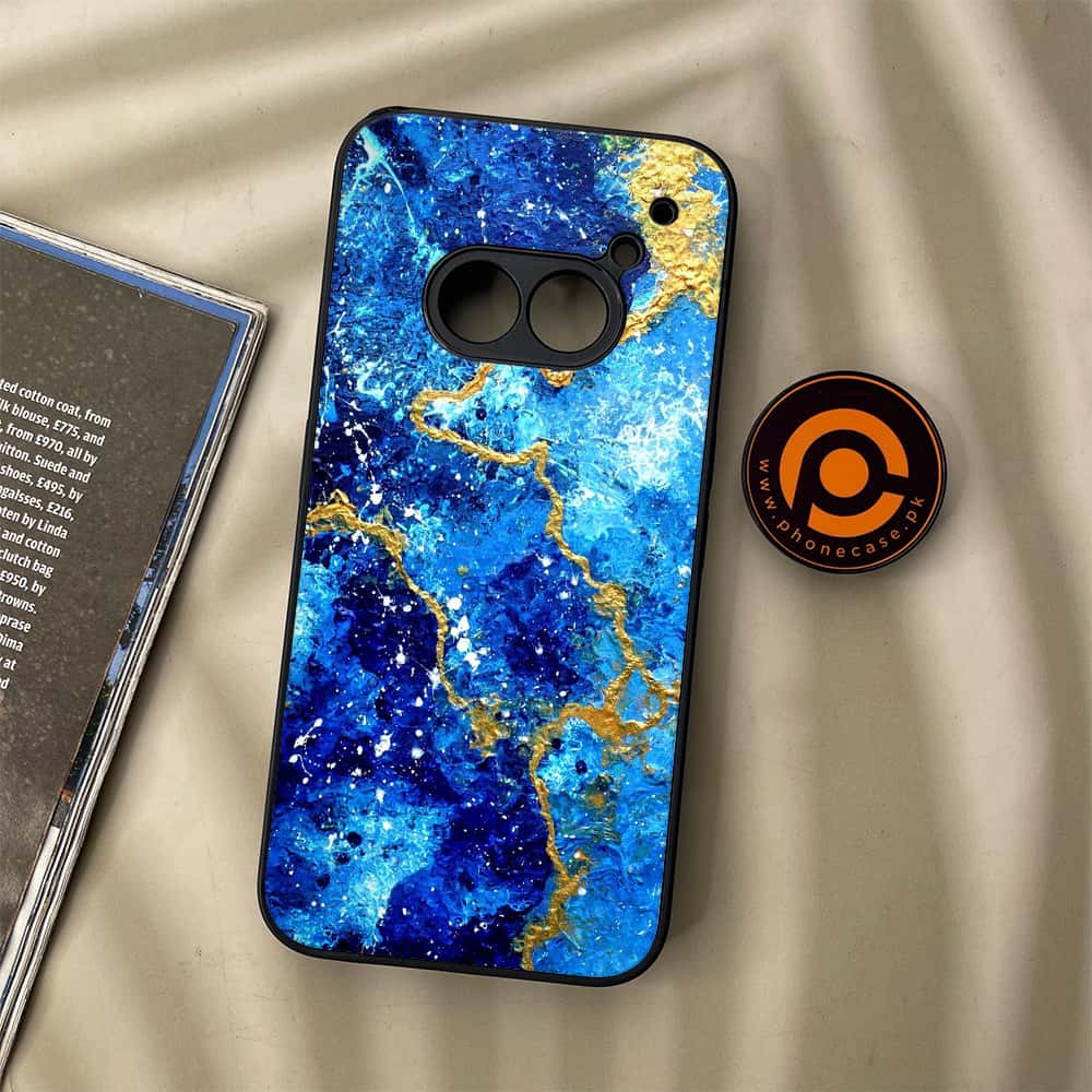 Nothing Phone (2a) - Blue Marble 2.0 Series - Premium Metal Printed soft Bumper Shock Proof Case