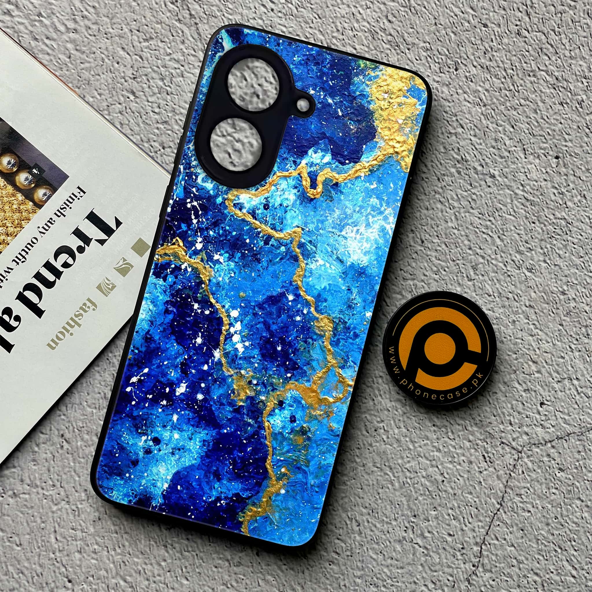 Xiaomi Redmi A5 - Blue Marble 2.0 Series - Premium Metal Printed soft Bumper shock Proof Case