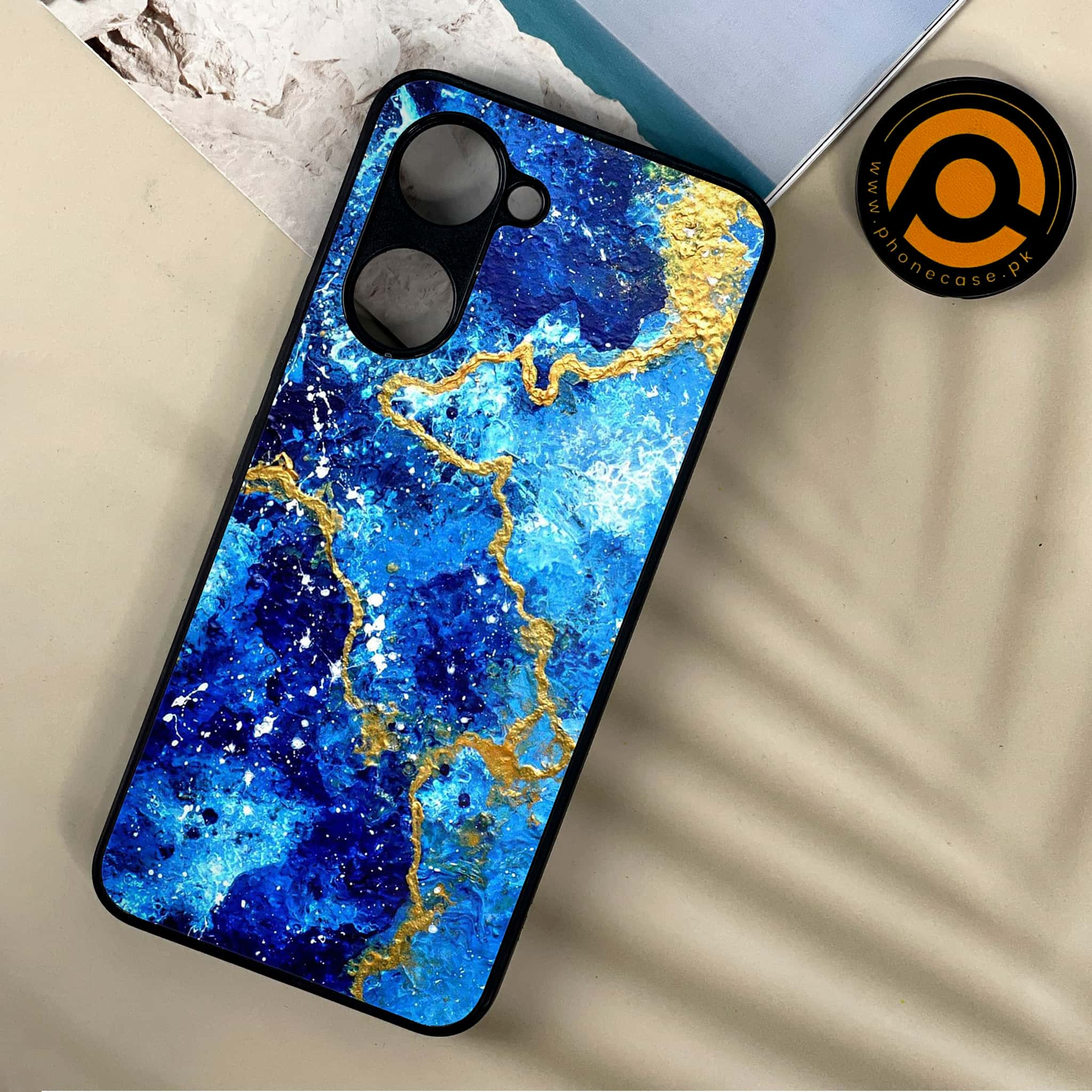 Vivo Y03 - Blue Marble 2.0 Series - Premium Printed Metal soft Bumper shock Proof Case