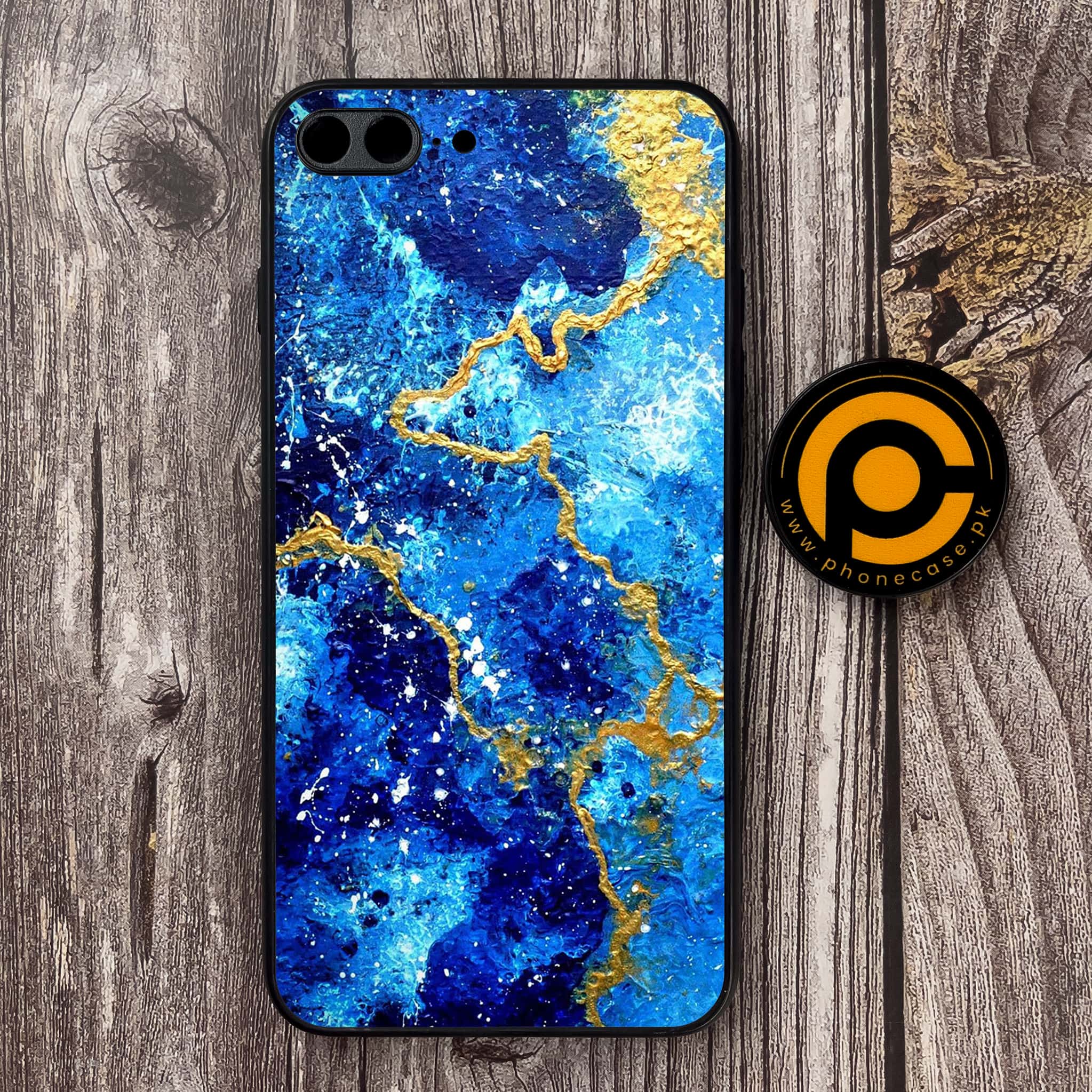 iPhone 7 Plus - Blue Marble Series V 2.0 - Premium Metal Printed soft Bumper shock Proof Case