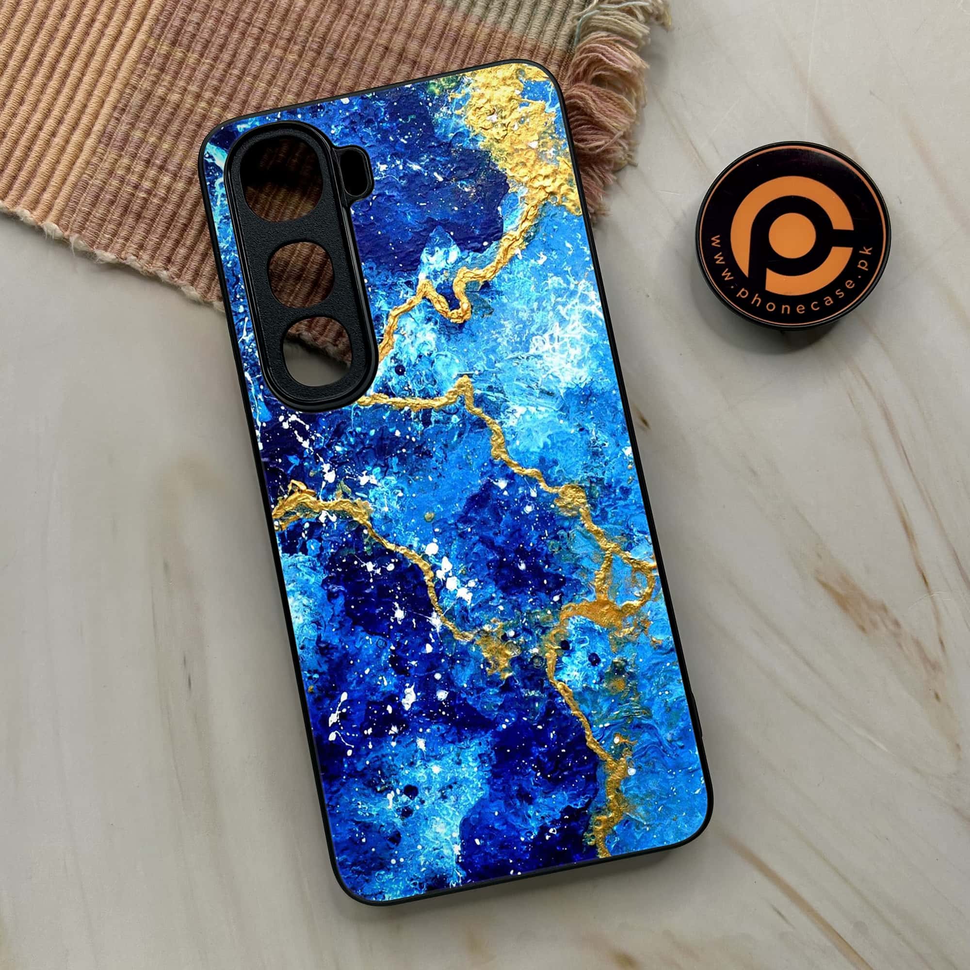 Vivo Y400 - Blue Marble 2.0 Series - Premium Metal Printed soft Bumper shock Proof Case