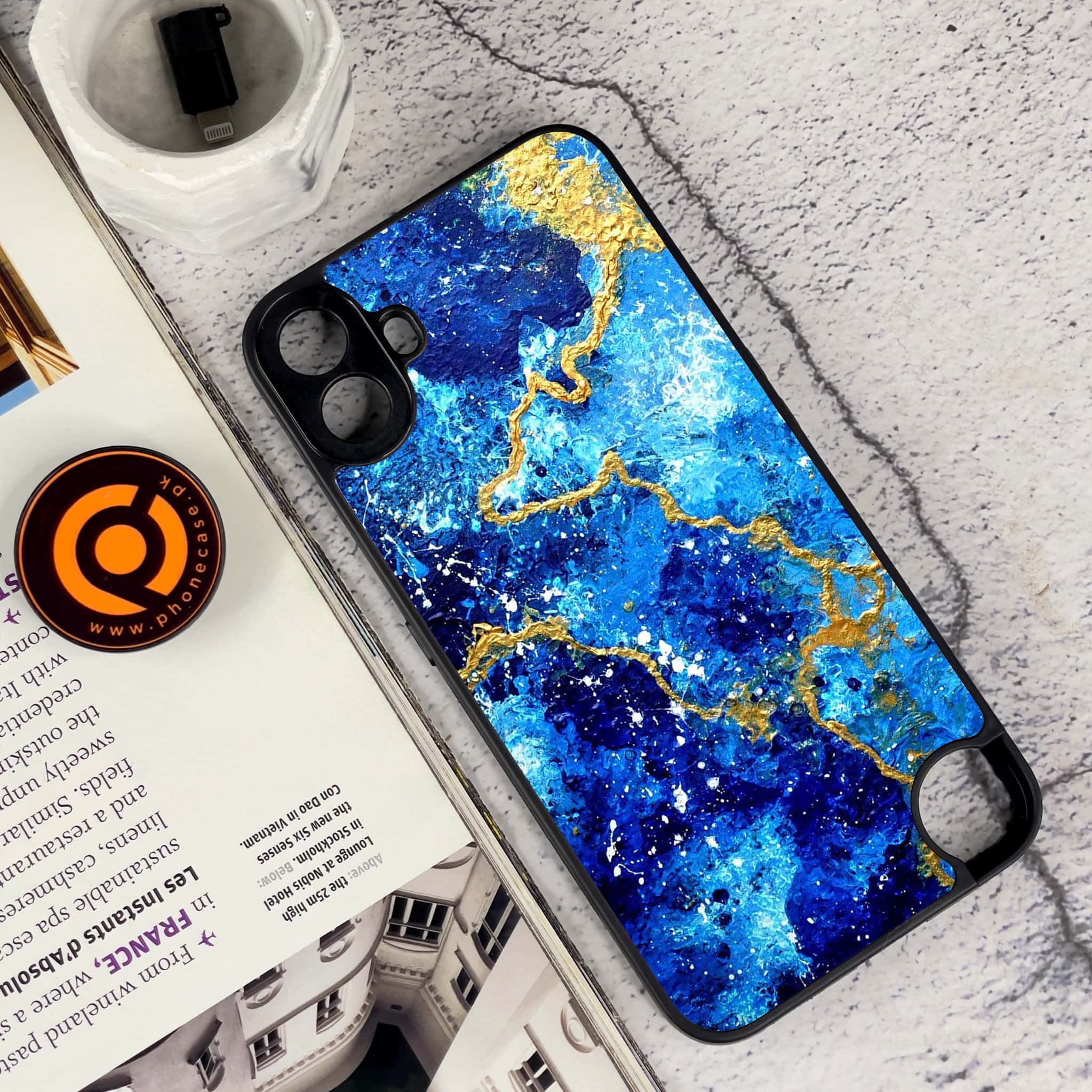 Nothing CMF Phone 1 - Blue Marble 2.0 Series - Premium Metal Printed soft Bumper Shock Proof Case