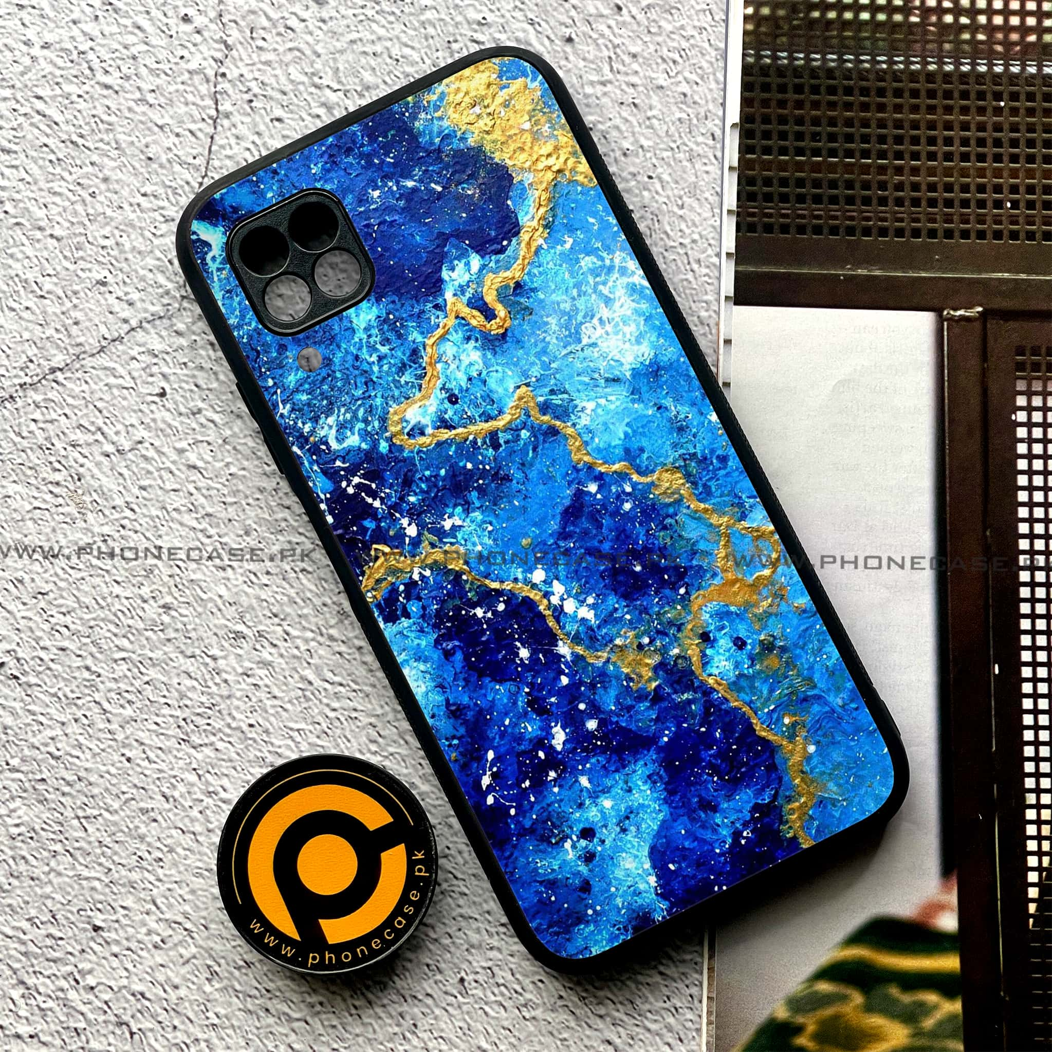 Huawei P40 Lite - Blue Marble 2.0 Series - Premium Printed Glass soft Bumper shock Proof Case