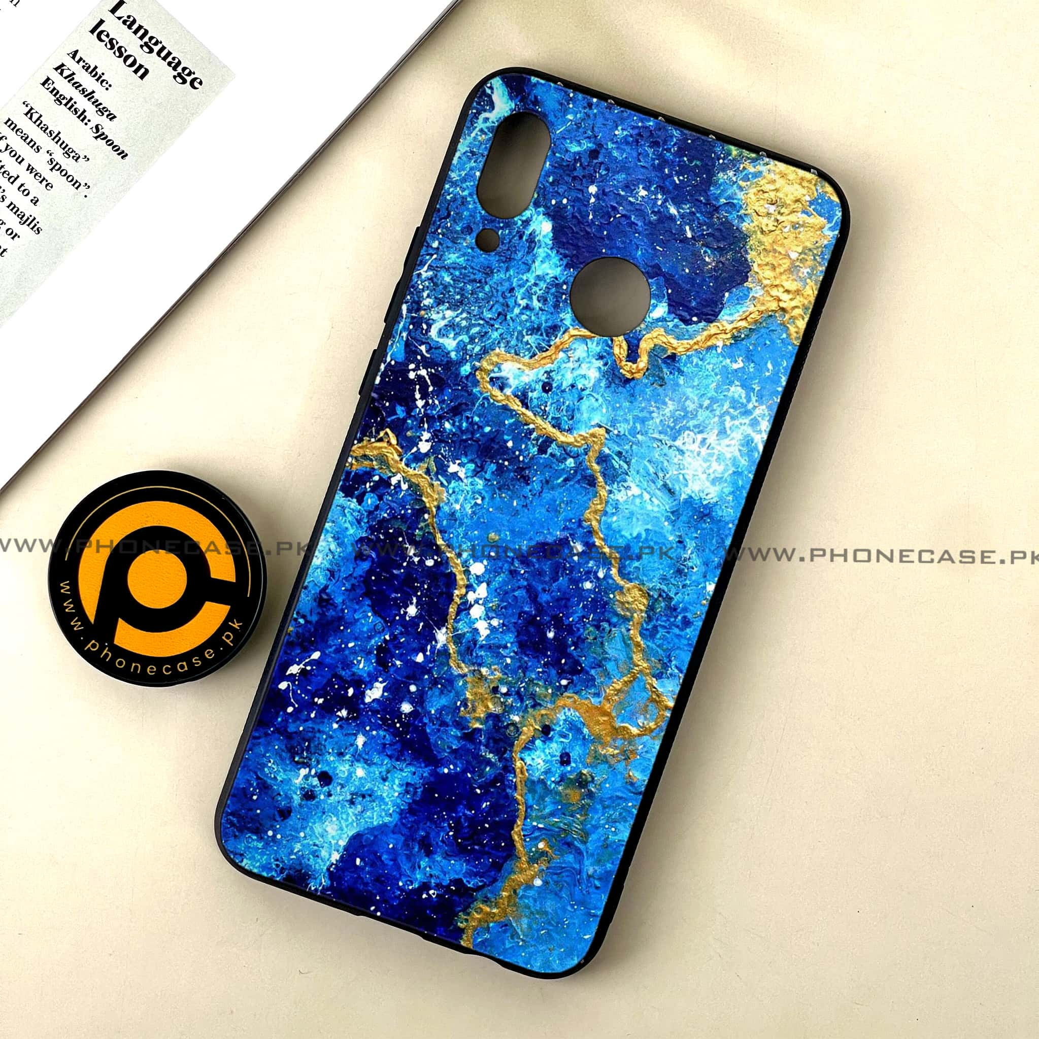 Huawei Nova 3 - Blue Marble Series V 2.0 - Premium Printed Glass soft Bumper shock Proof Case