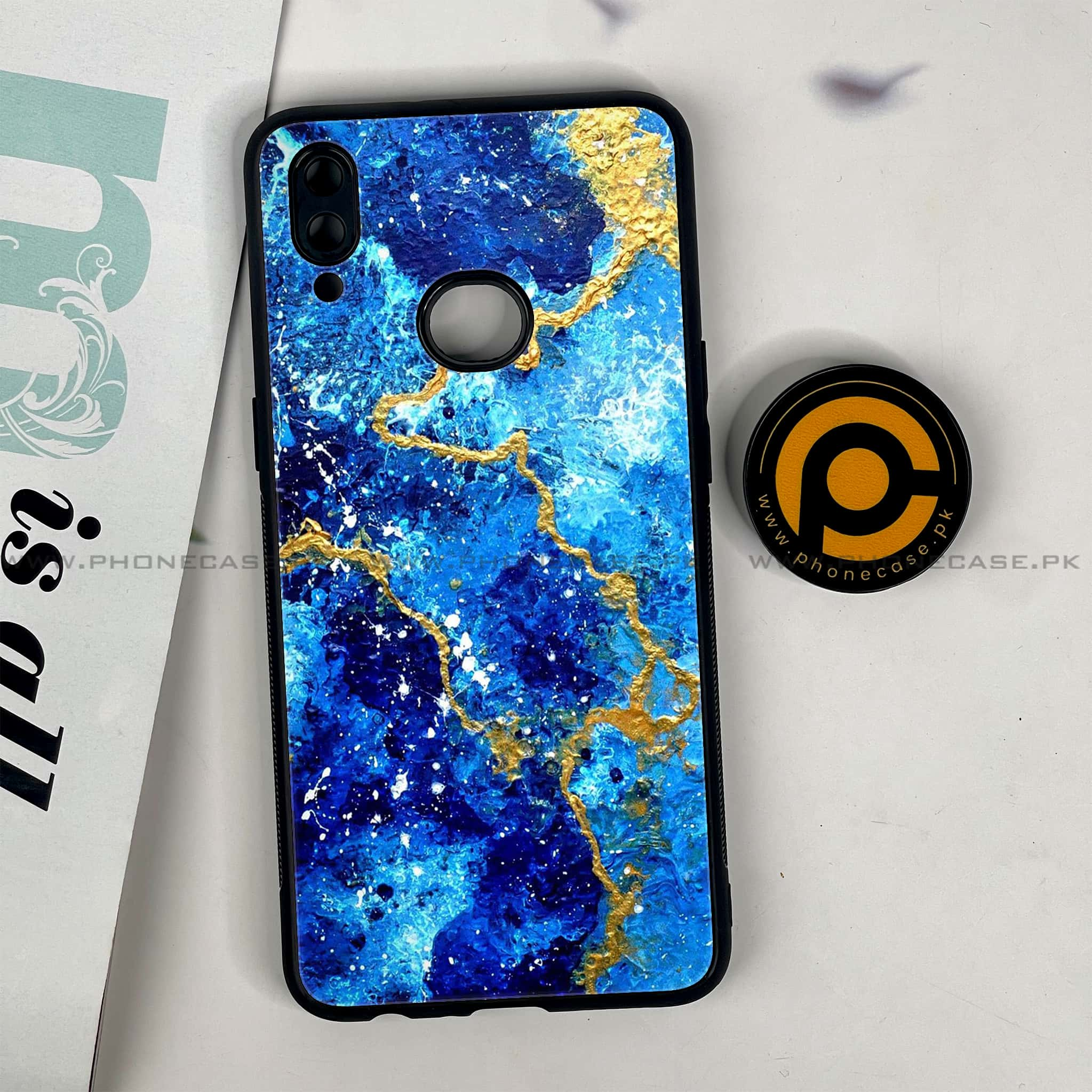 Galaxy A10s - Blue Marble 2.0 Series - Premium Printed Glass soft Bumper shock Proof Case