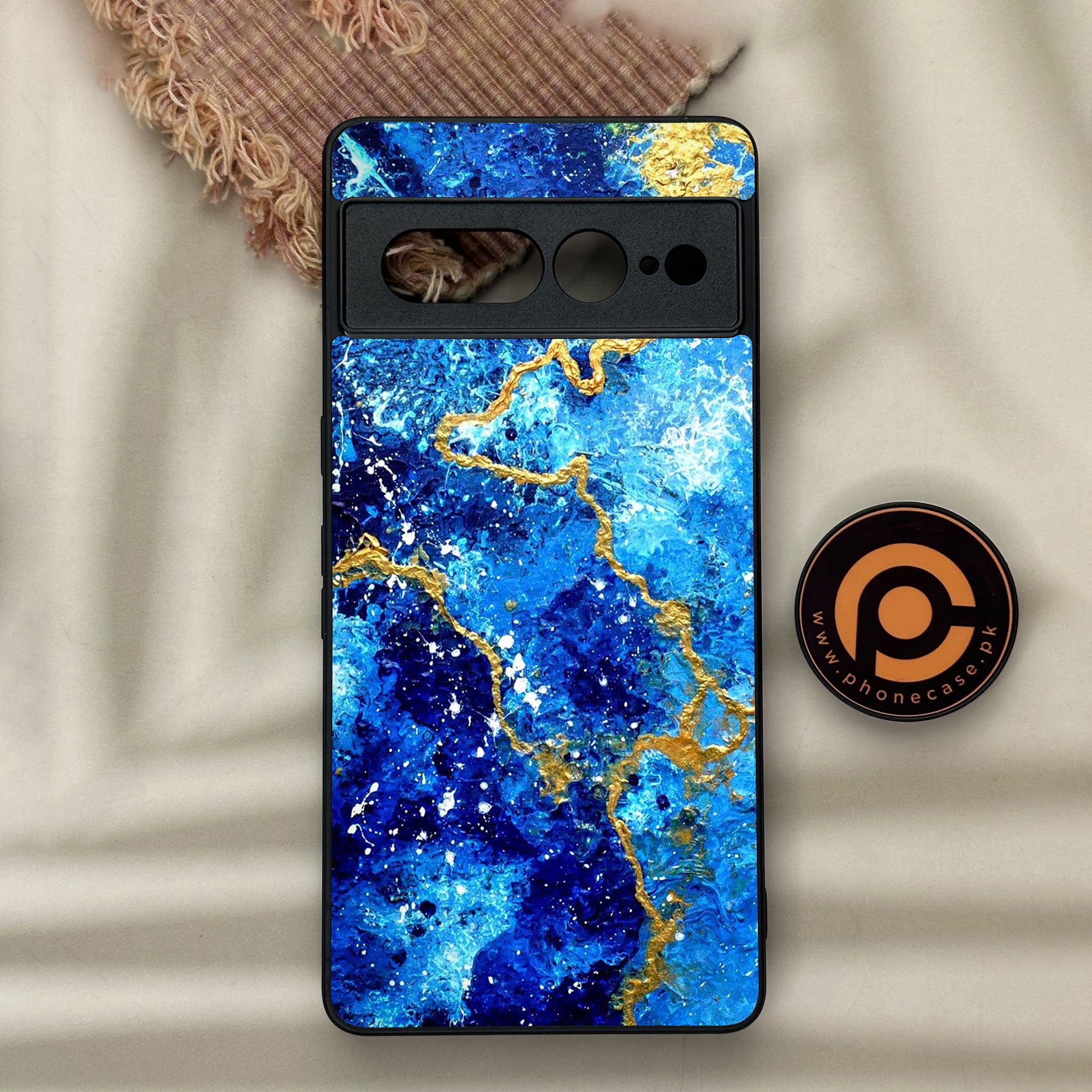 Google Pixel 7 Pro - Blue Marble Series V 2.0 - Premium Metal Printed soft Bumper Shock Proof Case