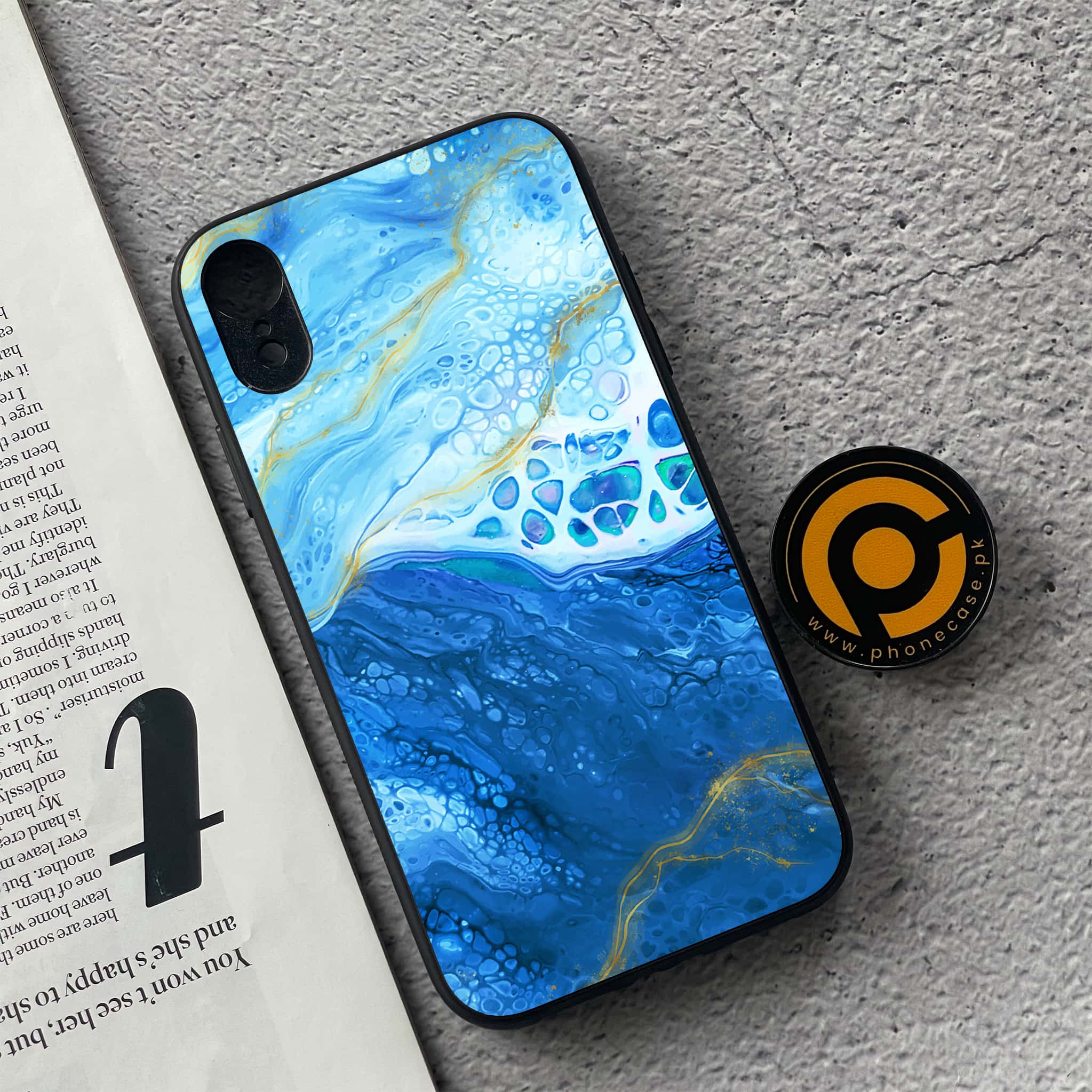 iPhone XR - Blue Marble Series V 2.0 - Premium Metal Printed soft Bumper shock Proof Case