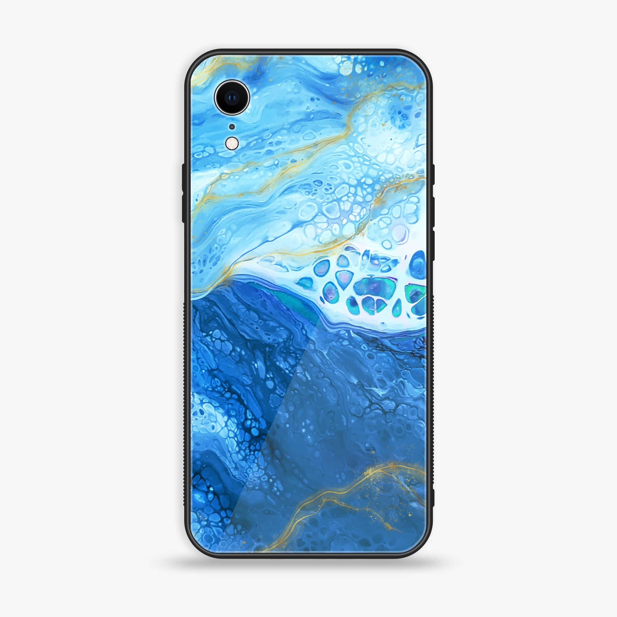 iPhone XR - Blue Marble Series V 2.0 - Premium Printed Glass soft Bumper shock Proof Case