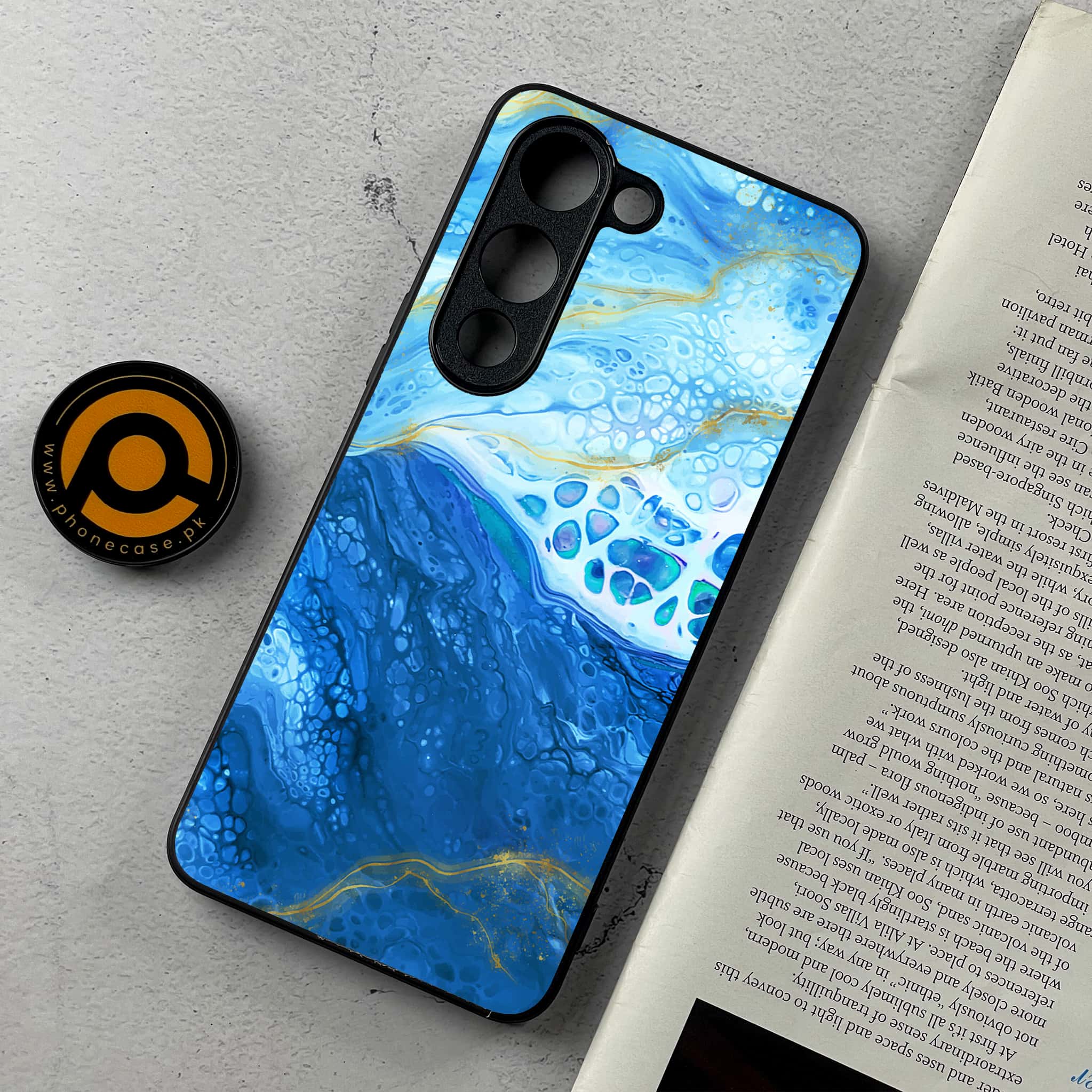 Vivo Y04 - Blue Marble 2.0 Series - Premium Metal Printed Soft Bumper Shockproof Case