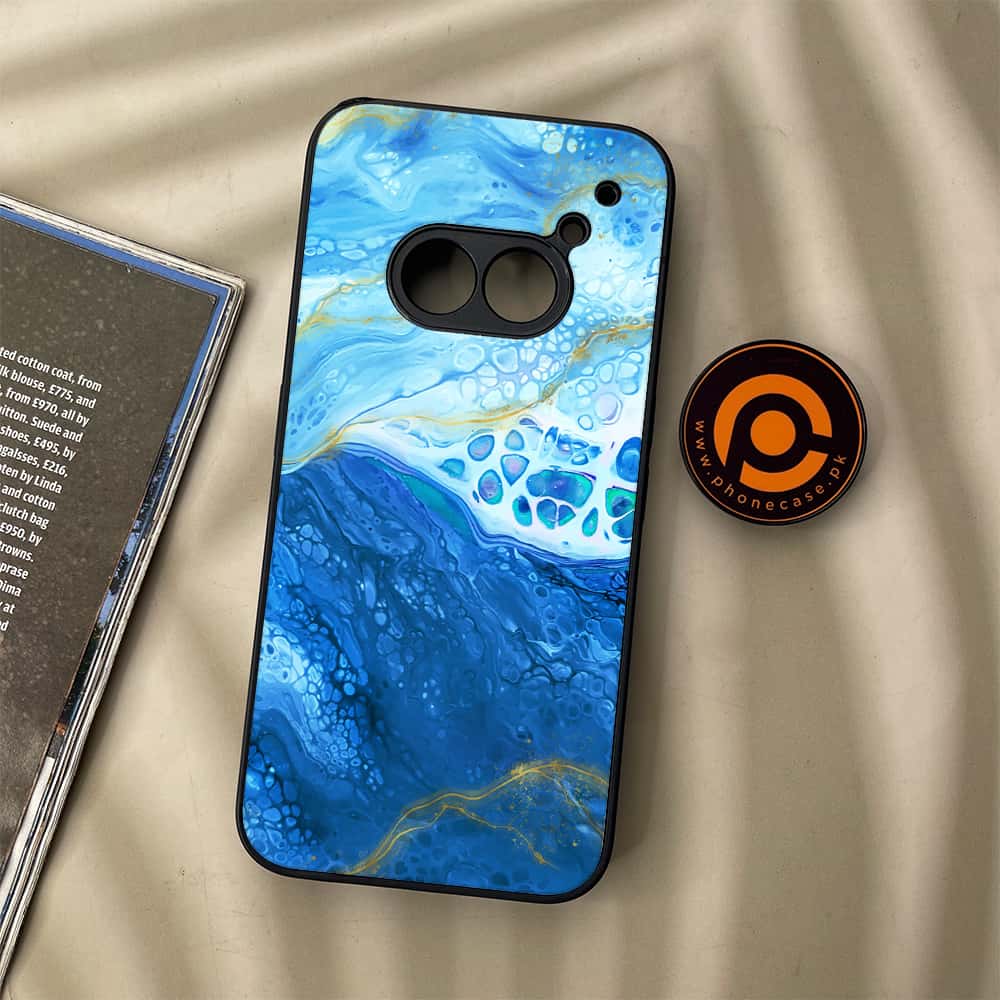 Nothing Phone (2a) - Blue Marble 2.0 Series - Premium Metal Printed soft Bumper Shock Proof Case