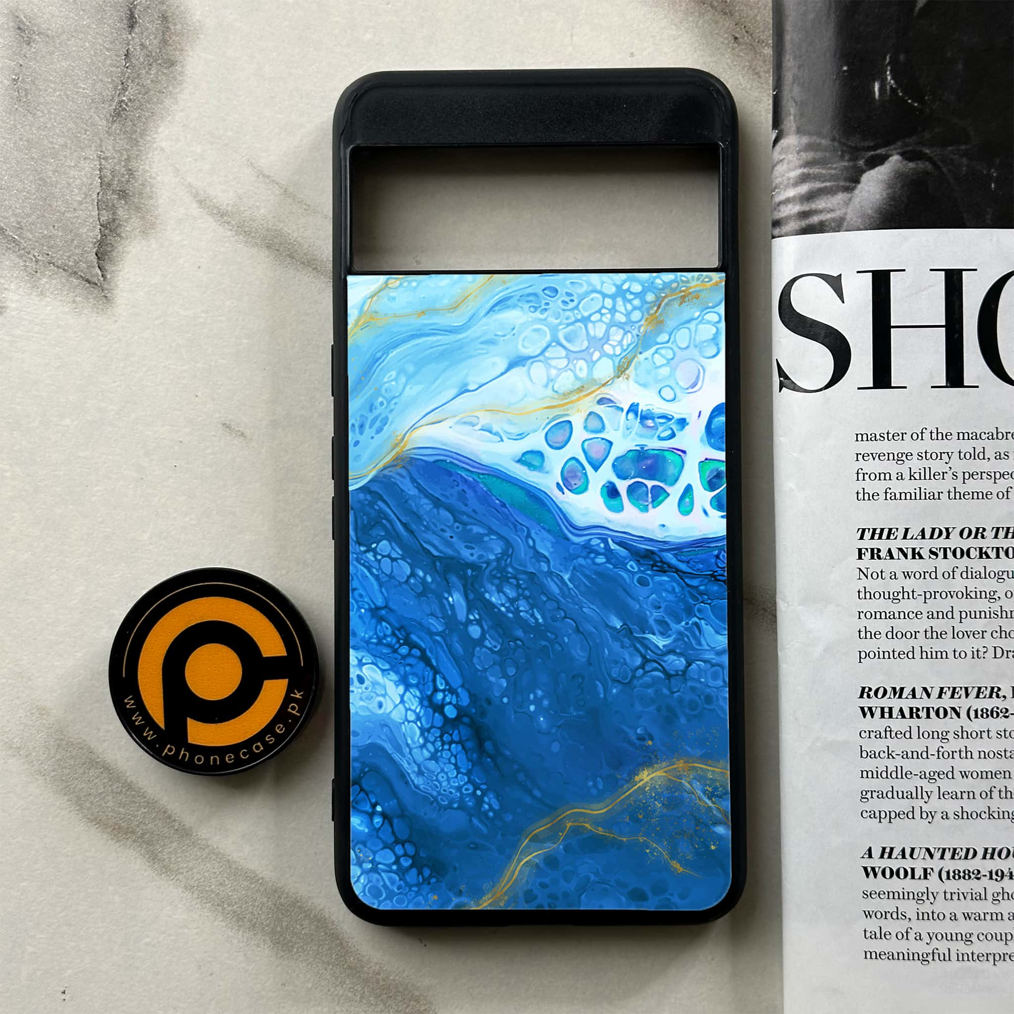 Google Pixel 8 Pro - Blue Marble Series V 2.0 - Premium Printed Glass soft Bumper shock Proof Case