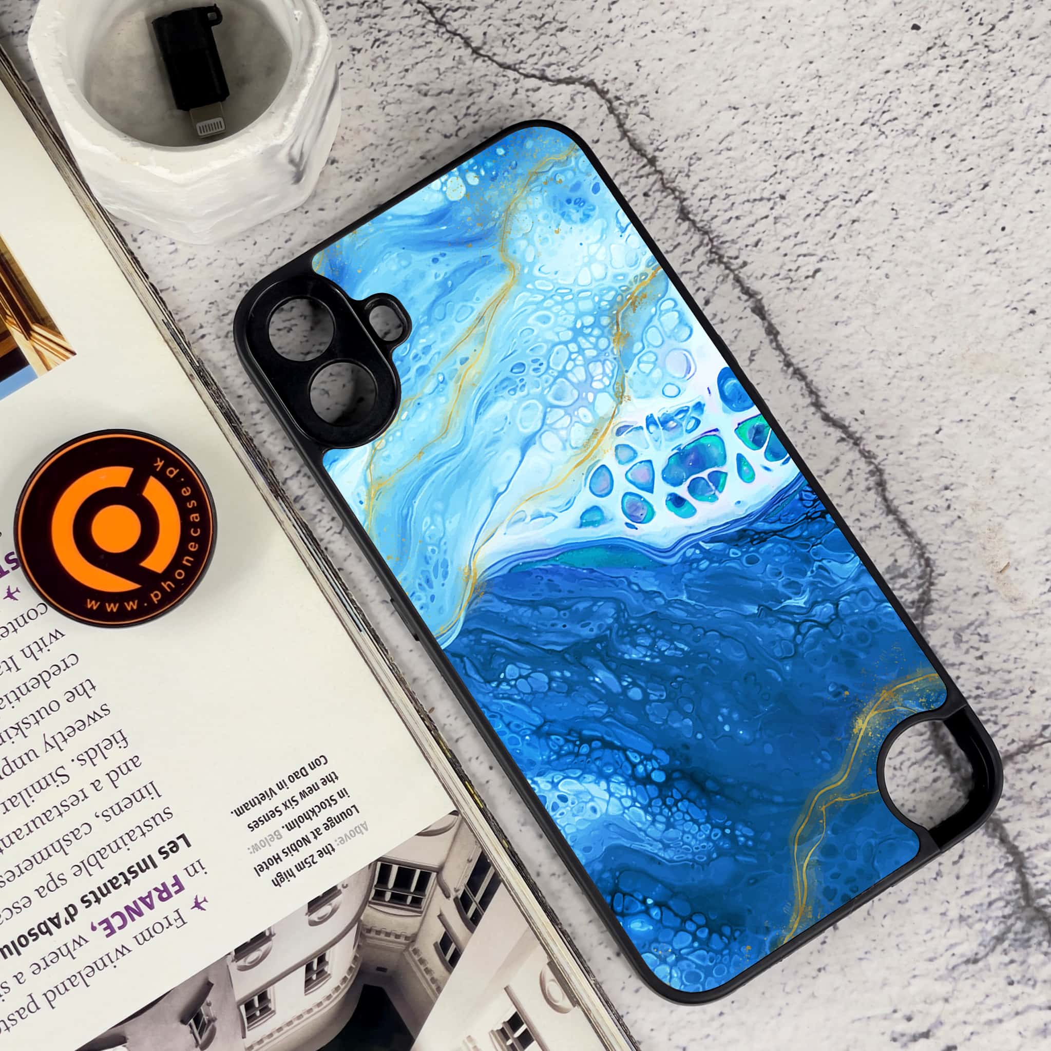 Nothing CMF Phone 1 - Blue Marble 2.0 Series - Premium Metal Printed soft Bumper Shock Proof Case