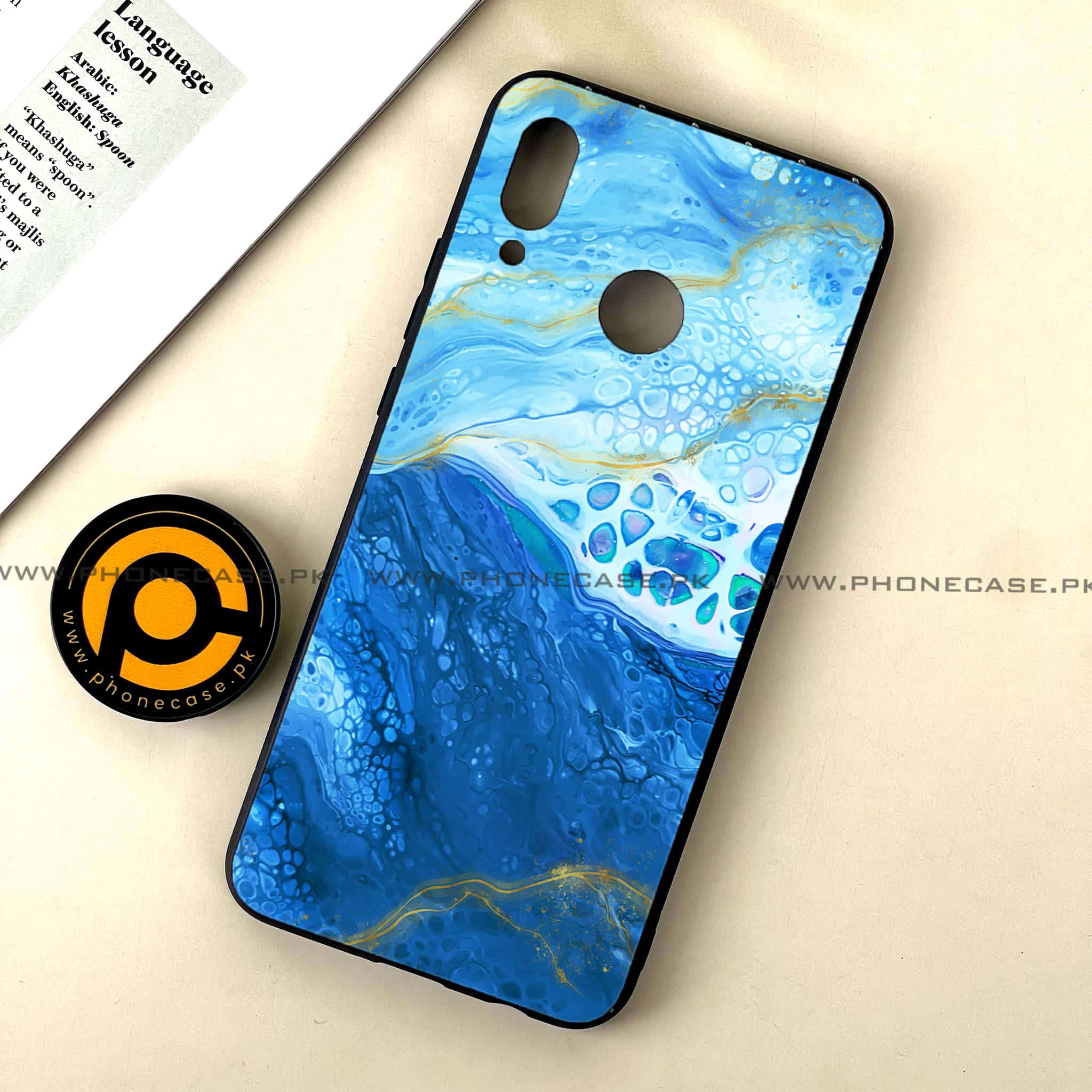 Huawei Nova 3 - Blue Marble Series V 2.0 - Premium Printed Glass soft Bumper shock Proof Case