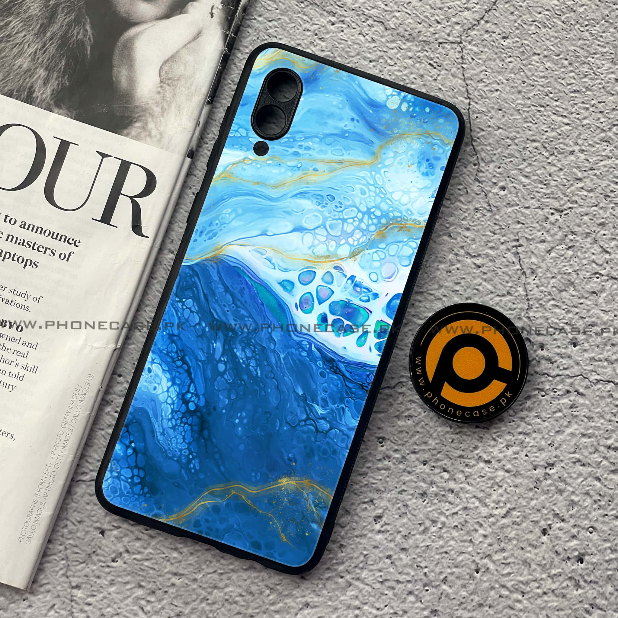 Samsung Galaxy A02 - Blue Marble 2.0 Series - Premium Printed Metal soft Bumper shock Proof Case