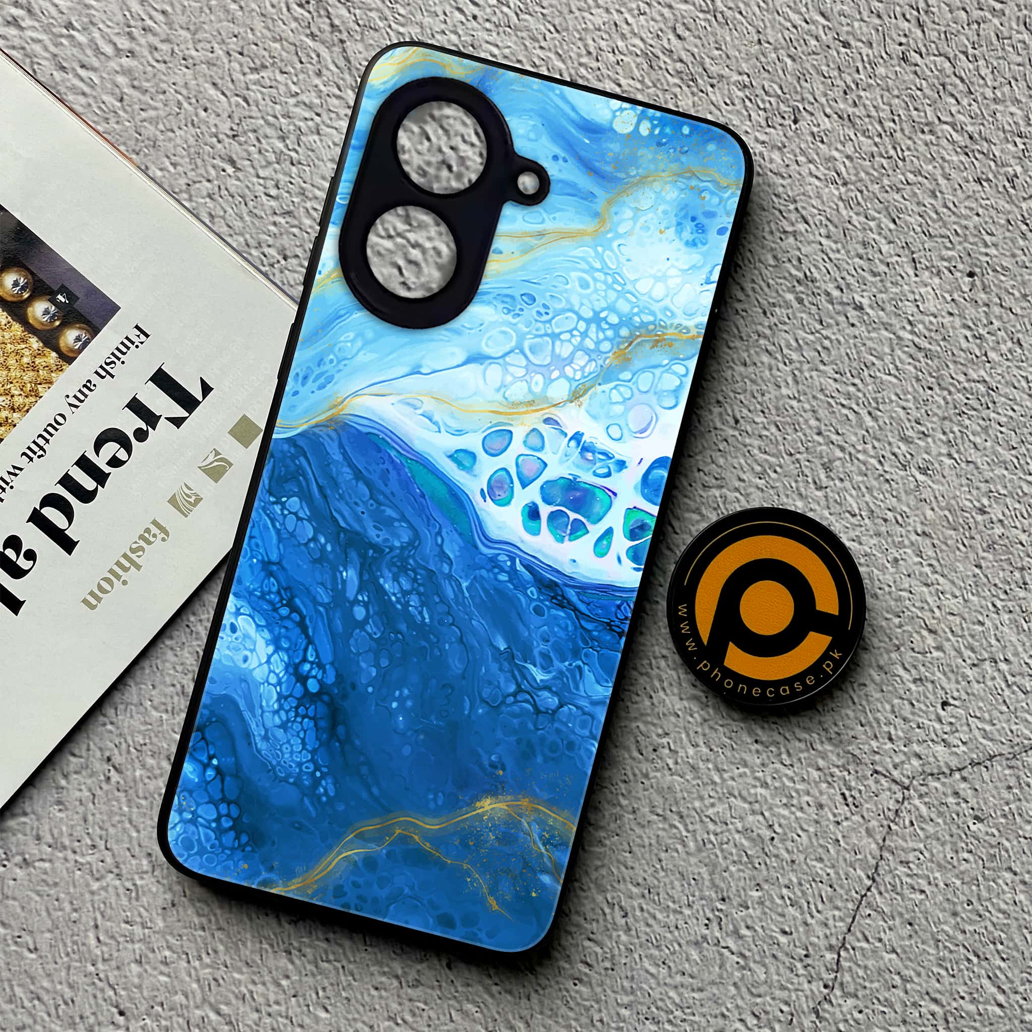 Xiaomi Redmi A5 - Blue Marble 2.0 Series - Premium Metal Printed soft Bumper shock Proof Case