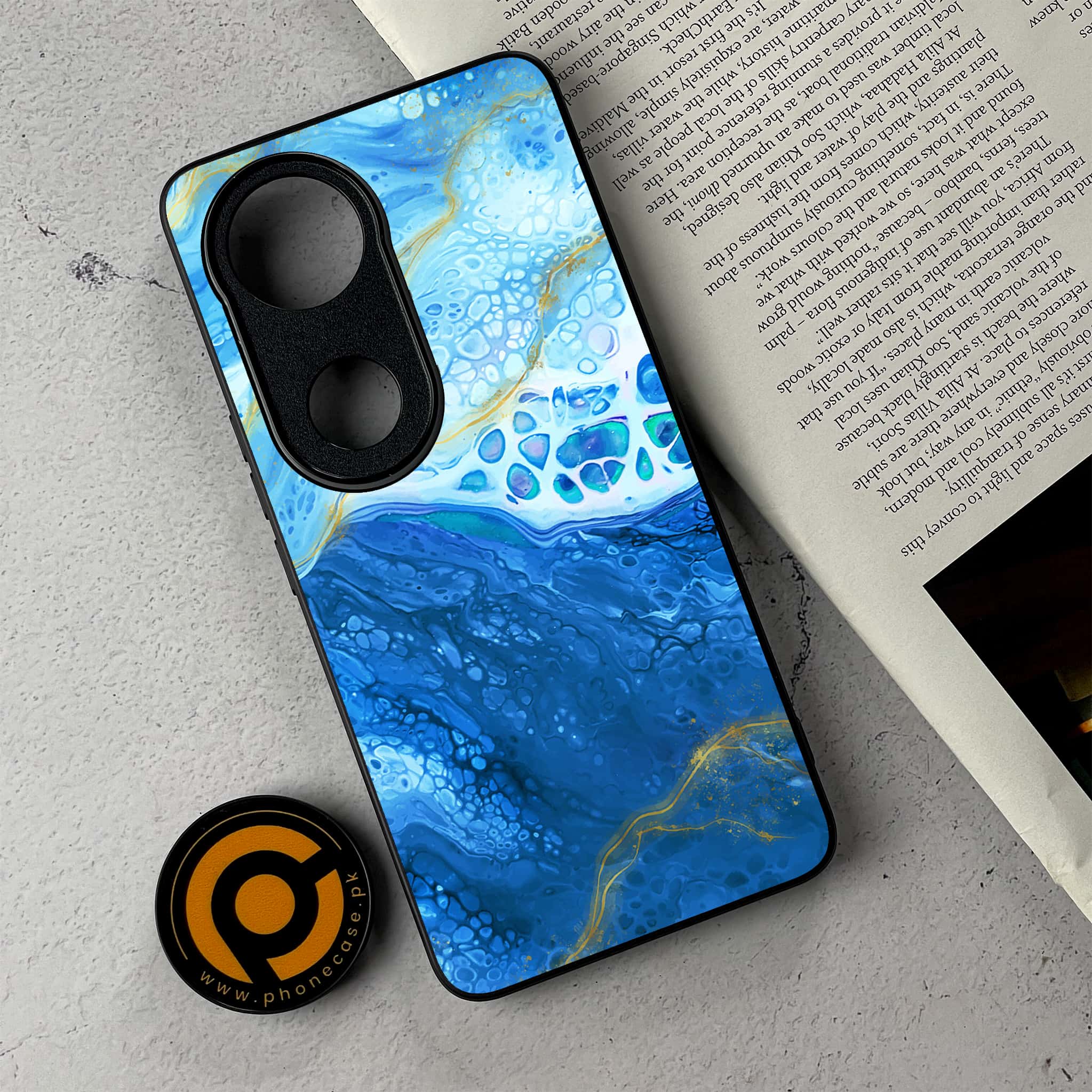 Vivo V50 - Blue Marble 2.0 Series - Premium Metal Printed Soft Bumper Shockproof Case