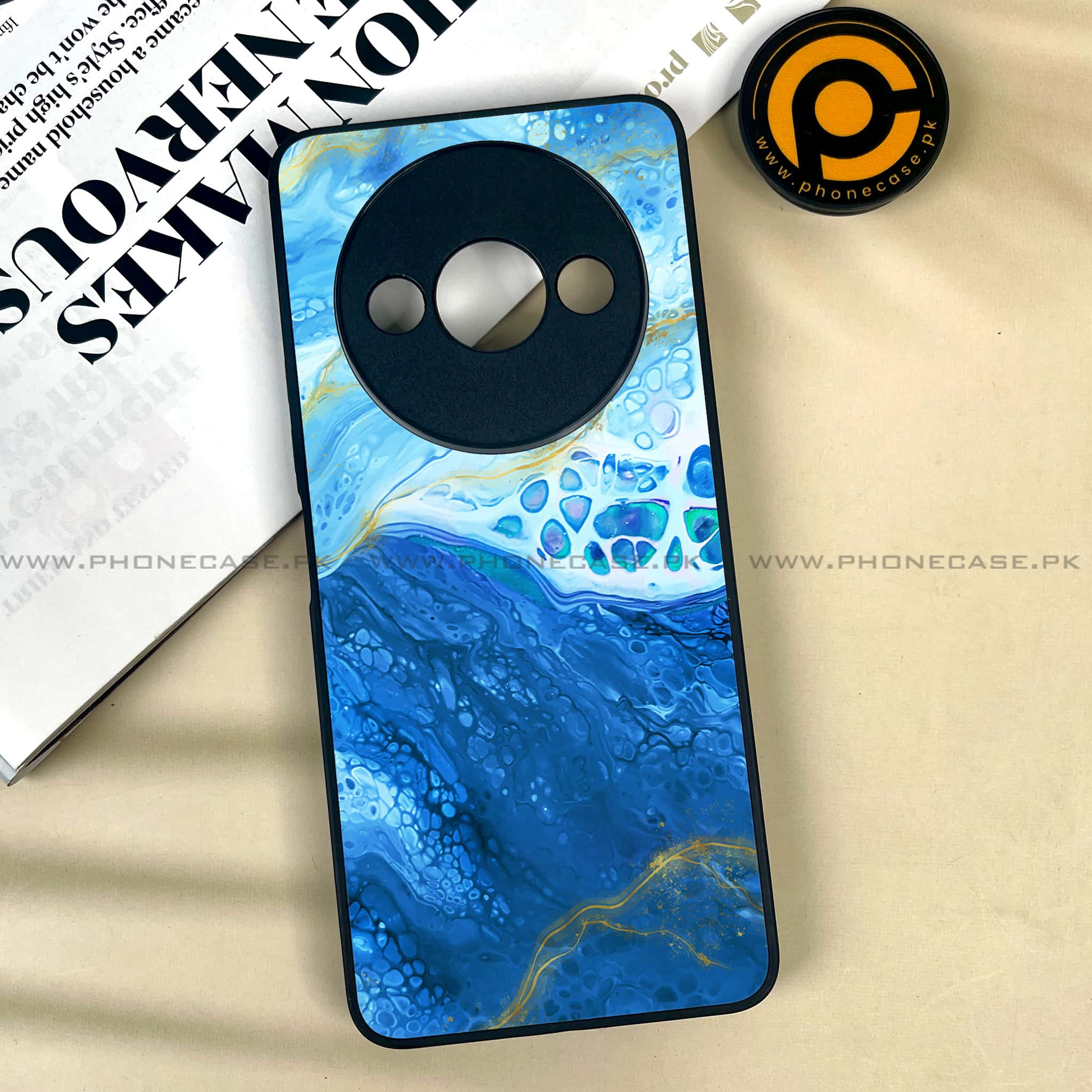 Xiaomi Redmi A3x - Blue Marble 2.0 Series - Premium Printed Metal soft Bumper shock Proof Case