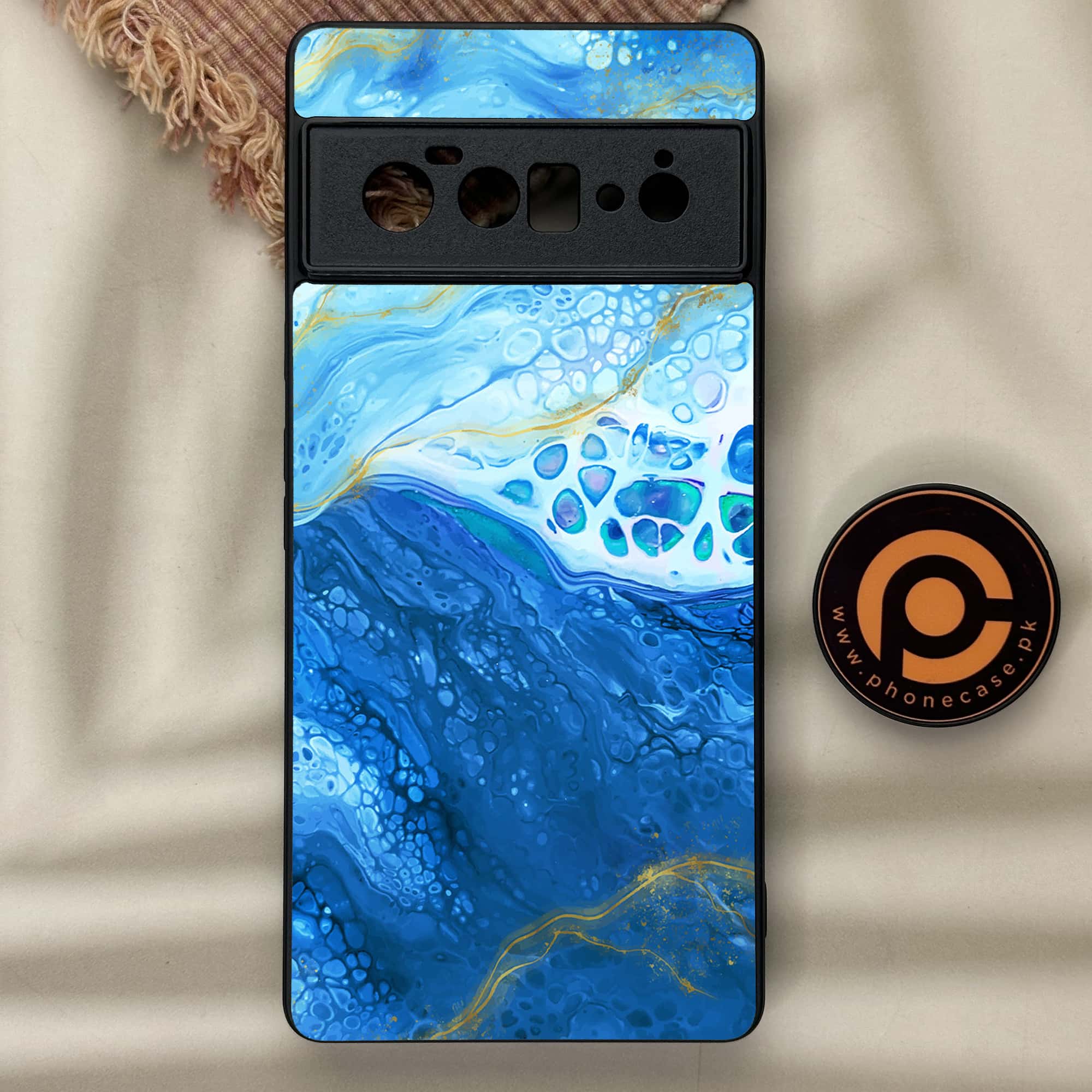 Google Pixel 6 Pro - Blue Marble Series V 2.0 - Premium Metal Printed soft Bumper Shock Proof Case