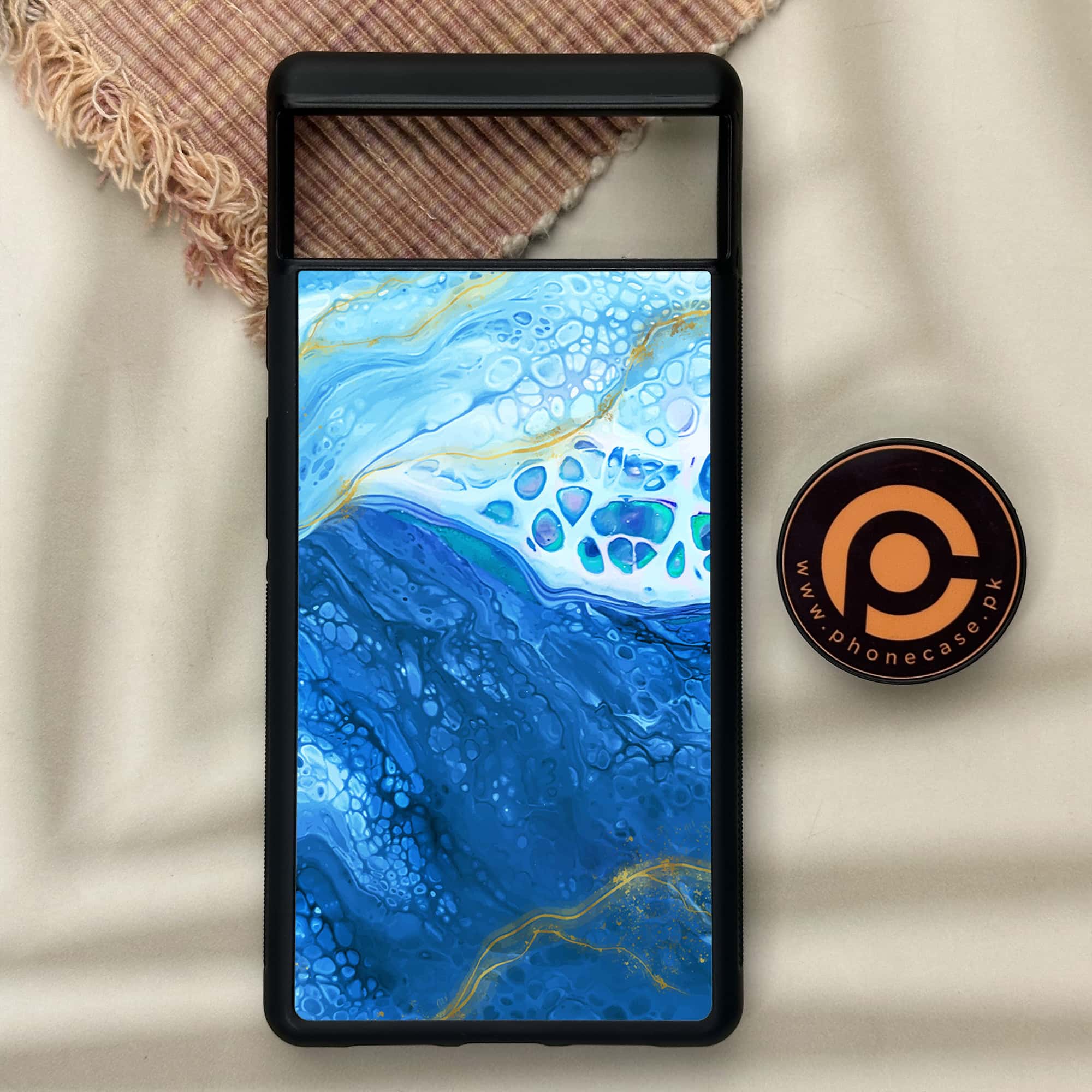 Google Pixel 6 - Blue Marble Series V 2.0 - Premium Metal Printed soft Bumper Shock Proof Case