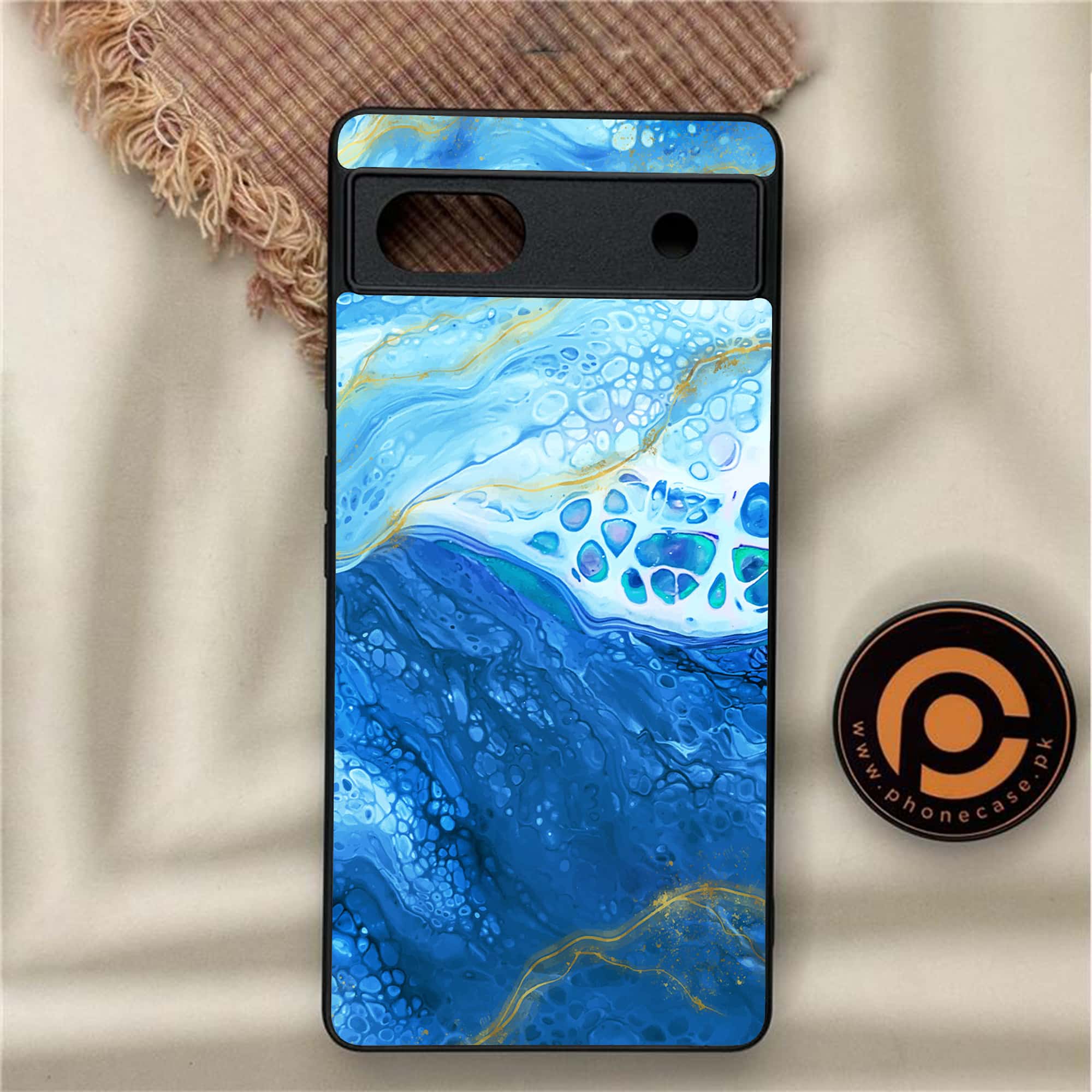Google Pixel 6A - Blue Marble Series V 2.0 - Premium Metal Printed soft Bumper Shock Proof Case
