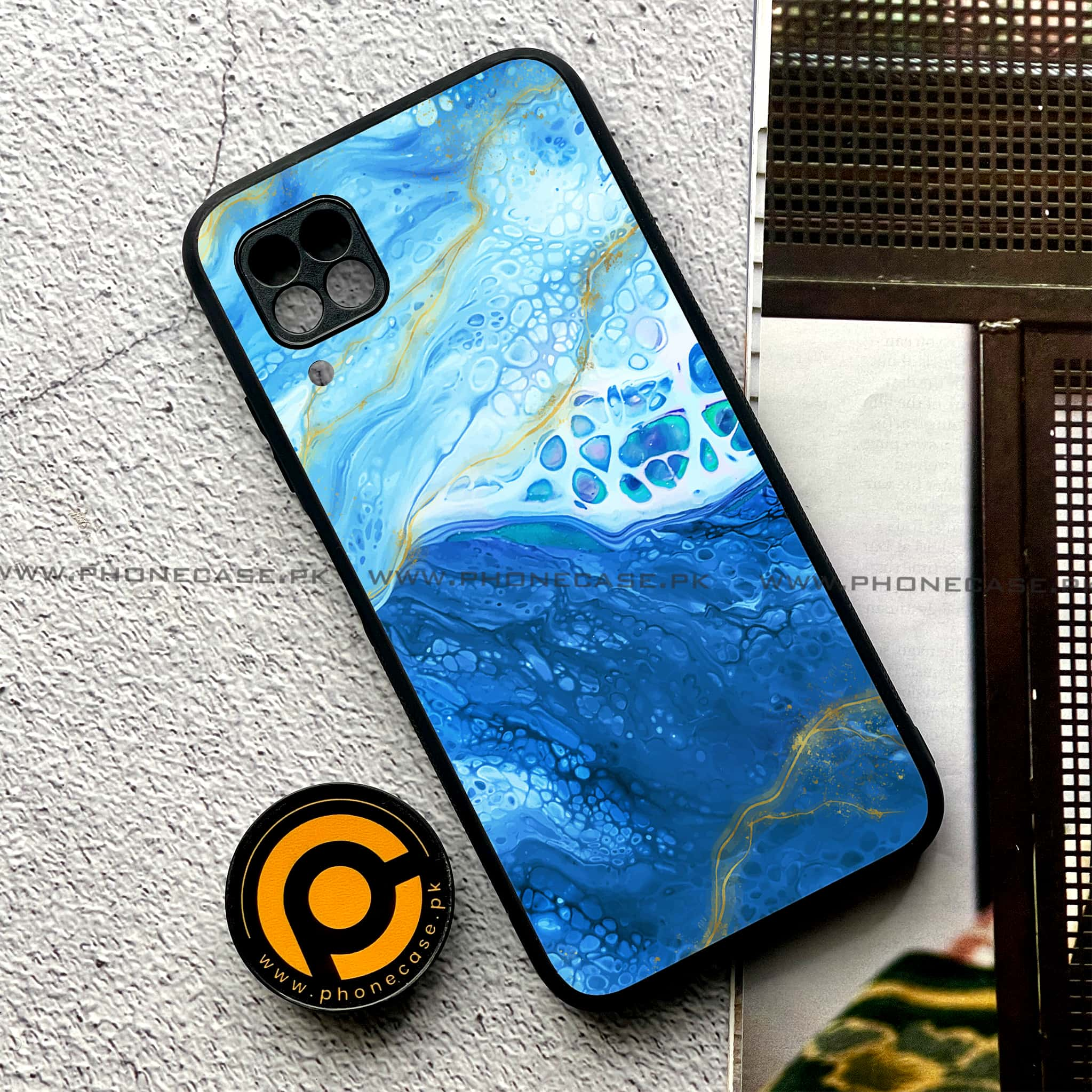 Huawei P40 Lite - Blue Marble 2.0 Series - Premium Printed Glass soft Bumper shock Proof Case