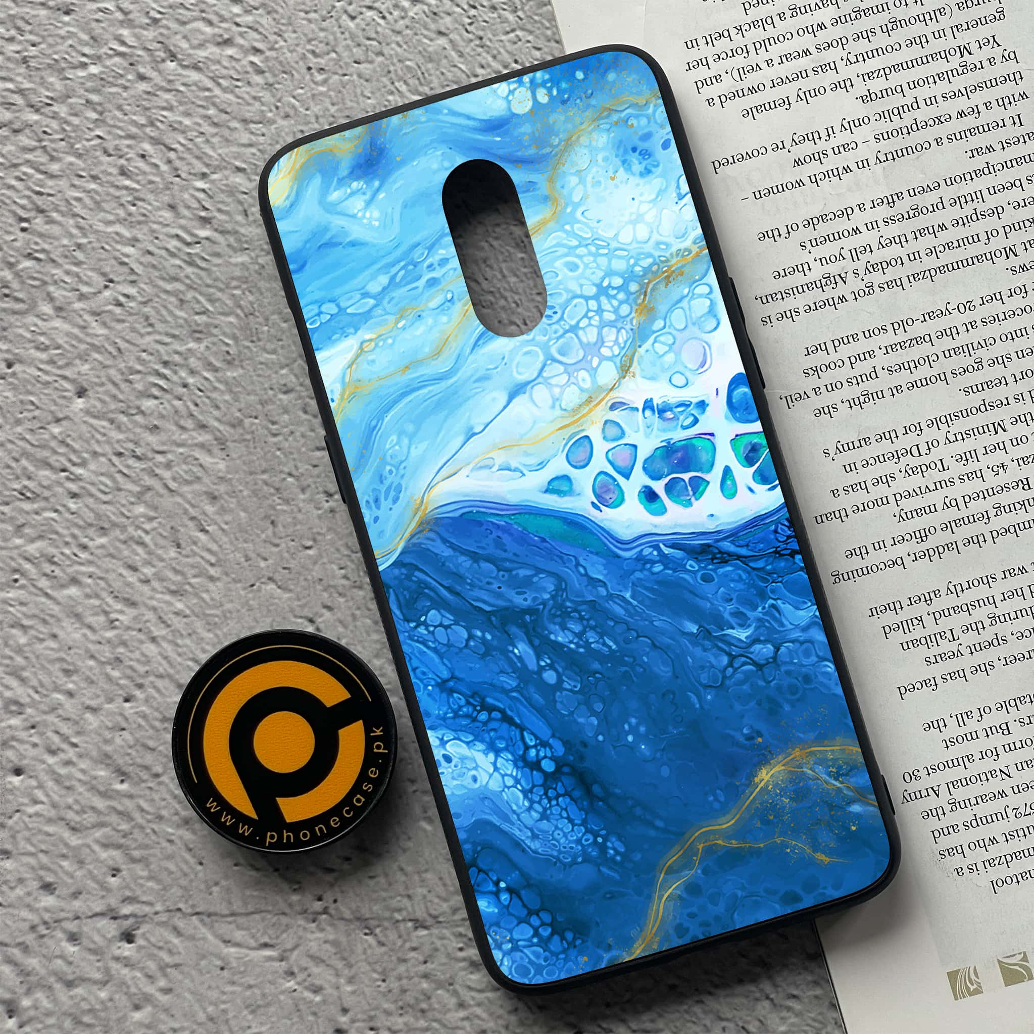 OnePlus 7 - Blue Marble 2.0 Series - Premium Printed Glass soft Bumper shock Proof Case