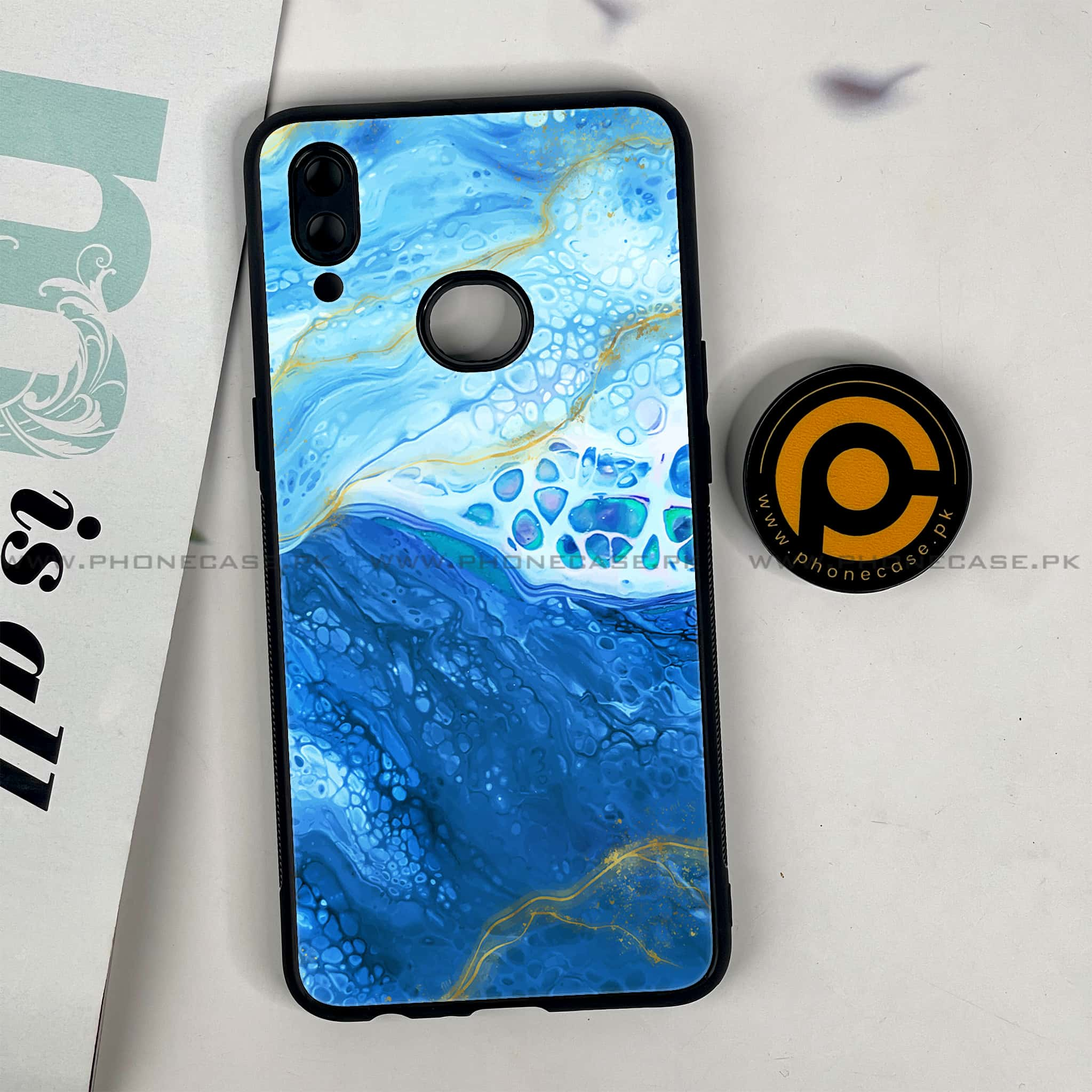 Galaxy A10s - Blue Marble 2.0 Series - Premium Printed Glass soft Bumper shock Proof Case