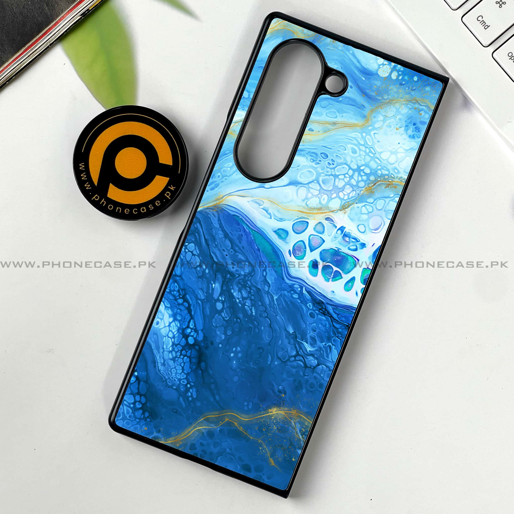 Samsung Galaxy Z Fold 6 - Blue Marble 2.0 Series - Premium Printed Metal soft Bumper shock Proof Case