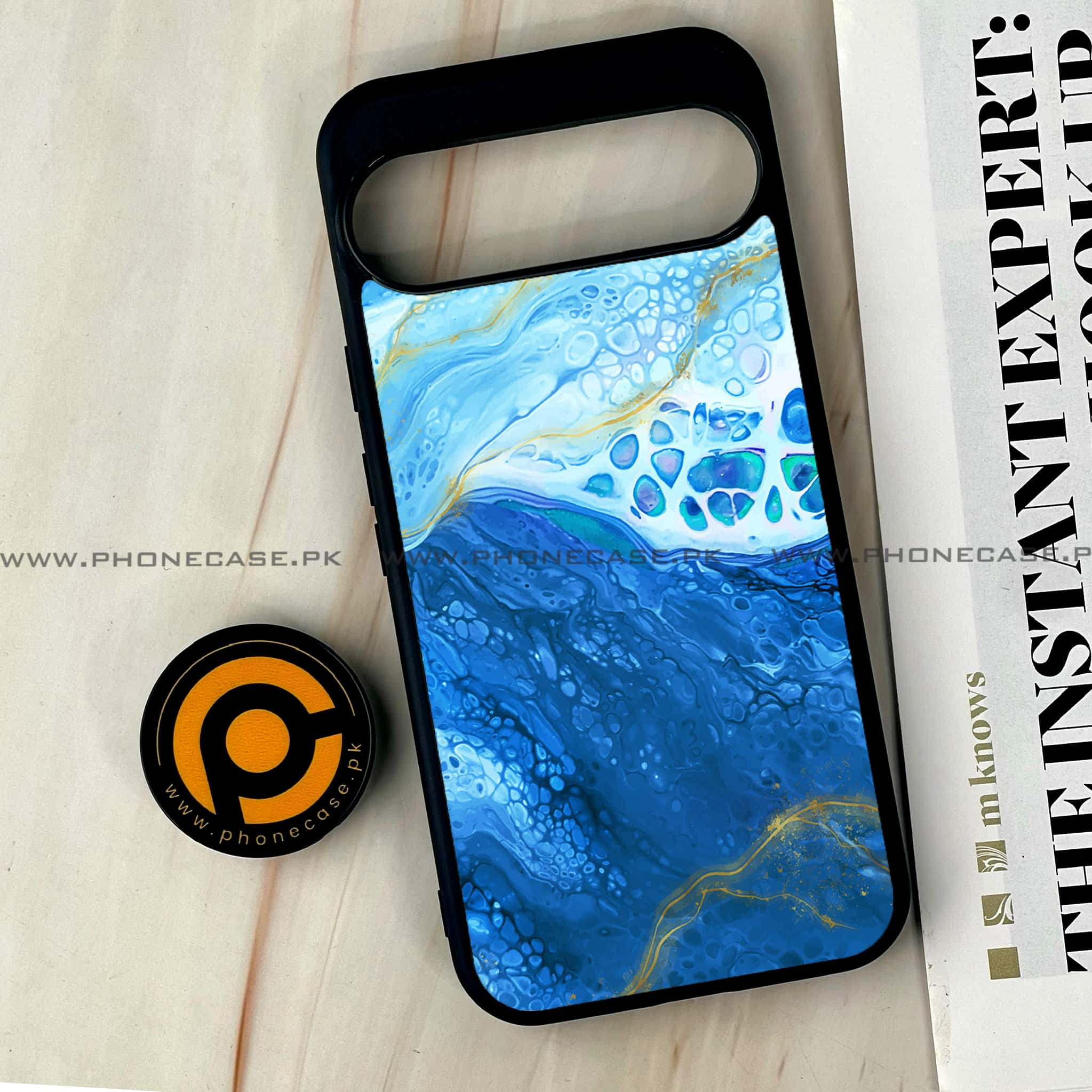 Google Pixel 9 Pro XL - Blue Marble 2.0 Series - Premium Printed Glass soft Bumper shock Proof Case