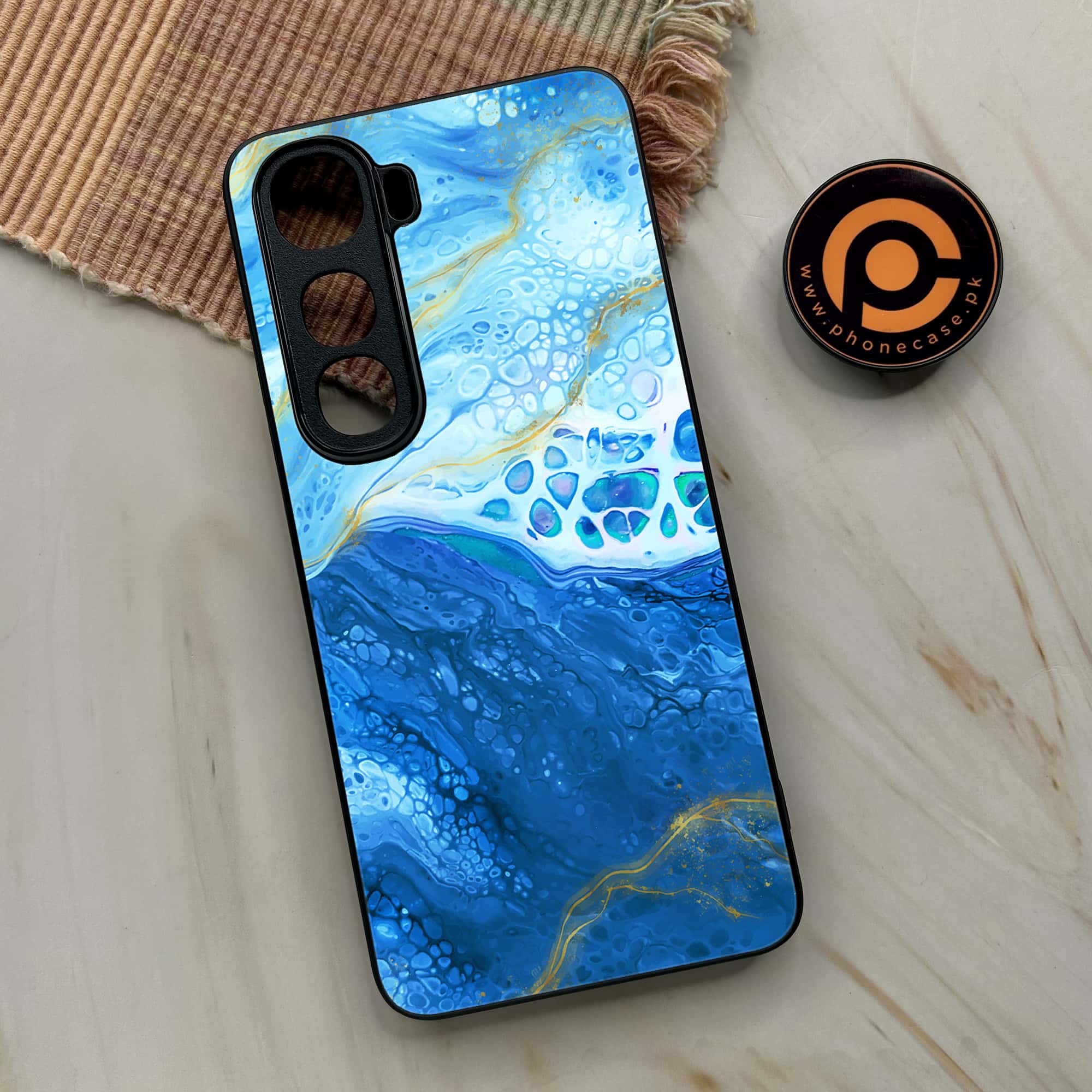 Vivo Y400 - Blue Marble 2.0 Series - Premium Metal Printed soft Bumper shock Proof Case