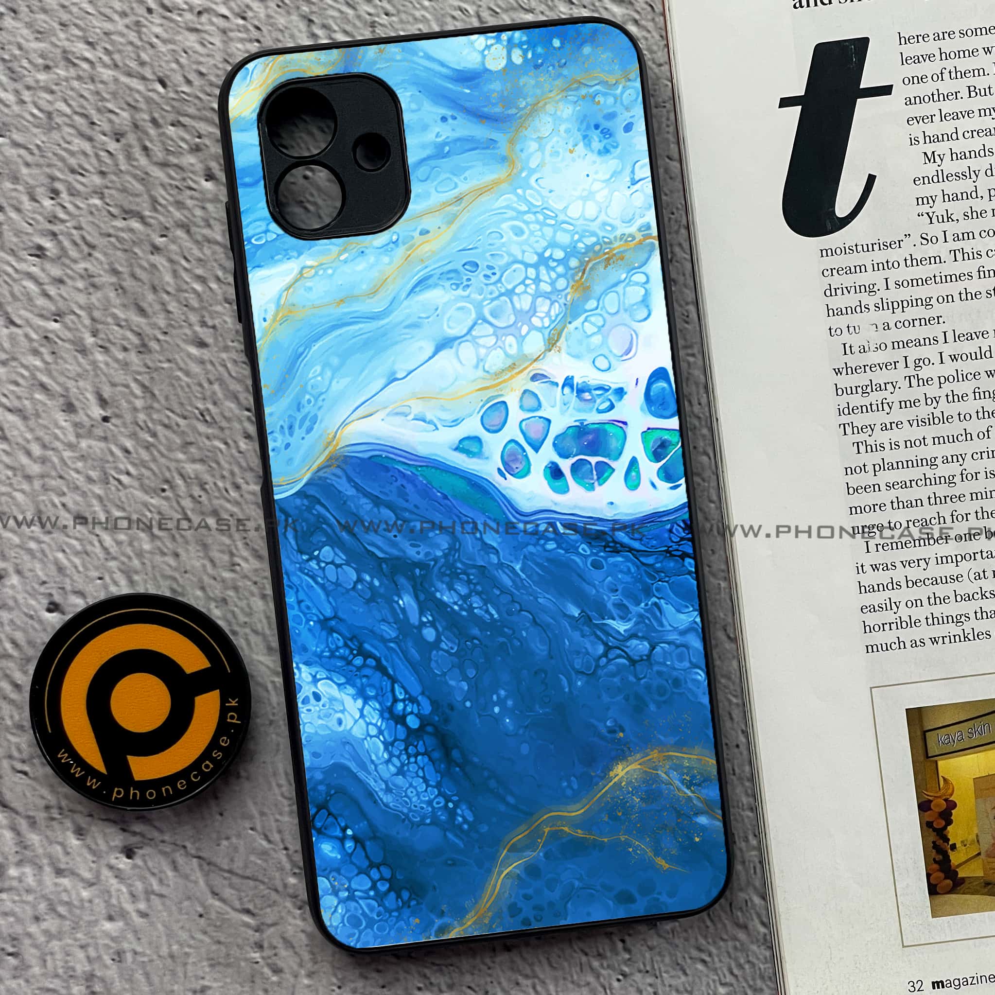 Samsung Galaxy A04 - Blue Marble V 2.0 Series - Premium Printed Metal soft Bumper shock Proof Case