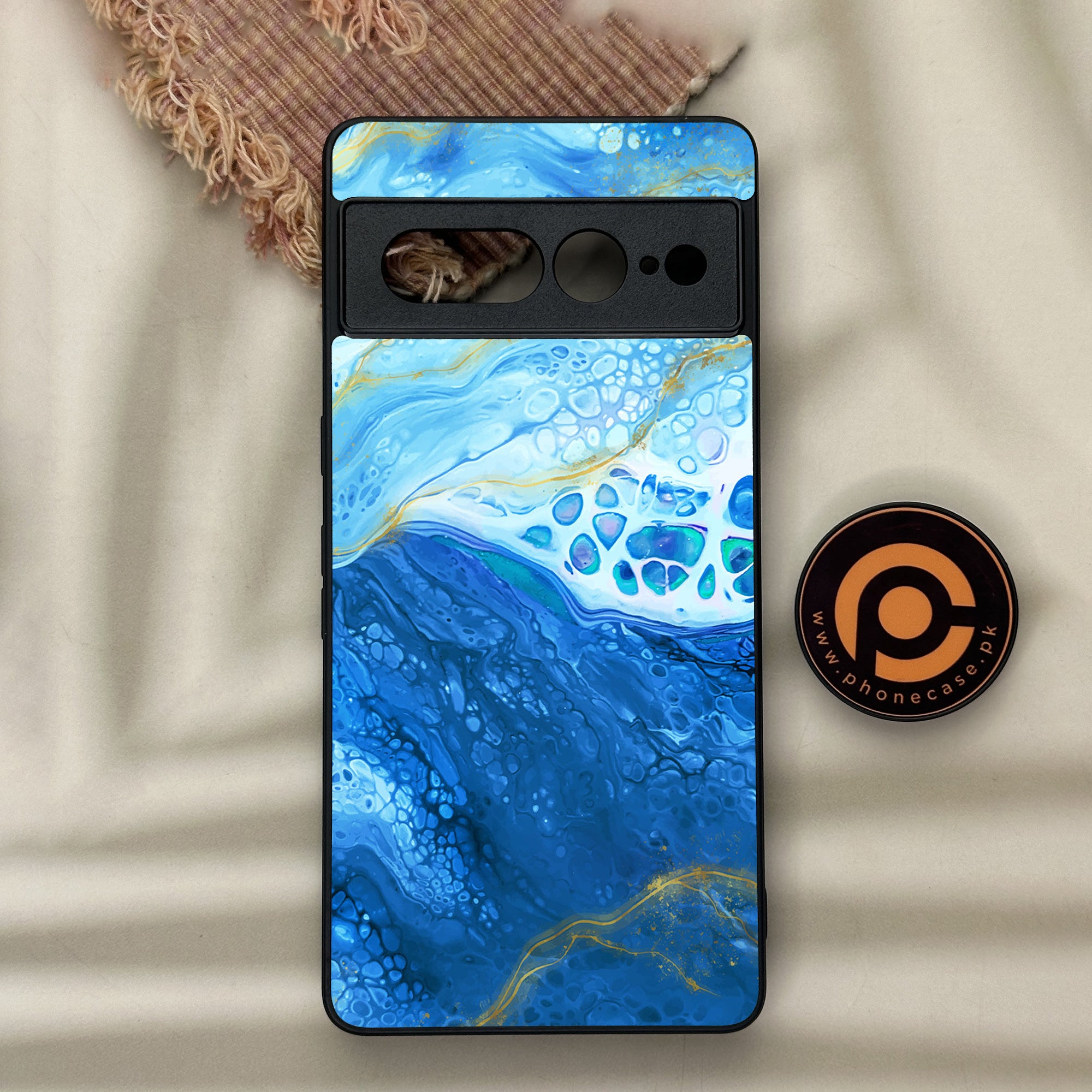 Google Pixel 7 Pro - Blue Marble Series V 2.0 - Premium Metal Printed soft Bumper Shock Proof Case