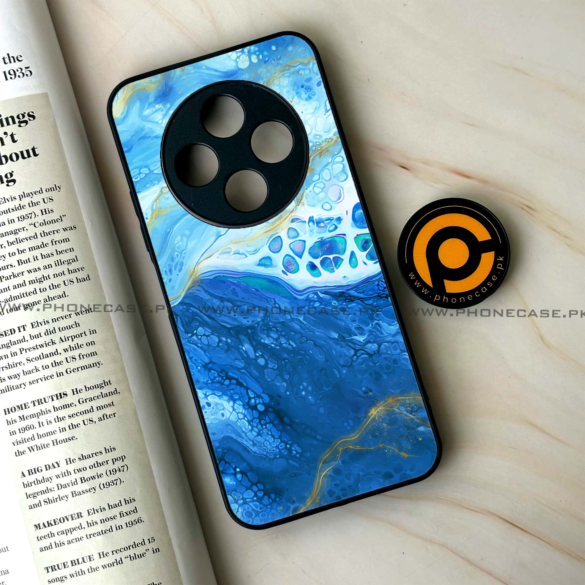 Oppo F27 Pro - Blue Marble 2.0 Series - Premium Metal Printed soft Bumper Shock Proof Case