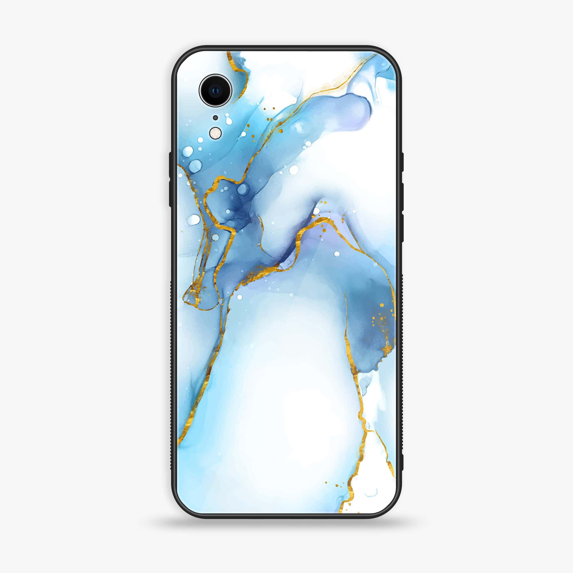 iPhone XR - Blue Marble Series V 2.0 - Premium Printed Glass soft Bumper shock Proof Case