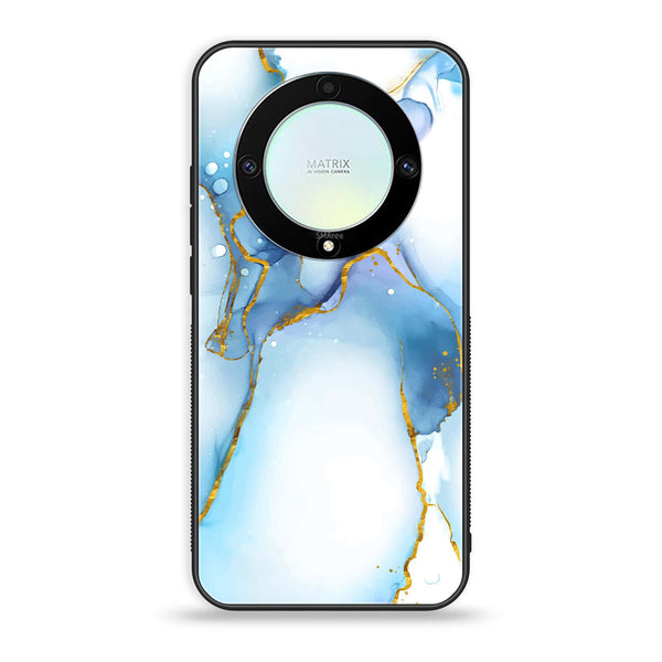 HONOR X9A - Blue Marble Design 6 2.0 - Premium Printed Glass soft Bumper shock Proof Case CS-40476