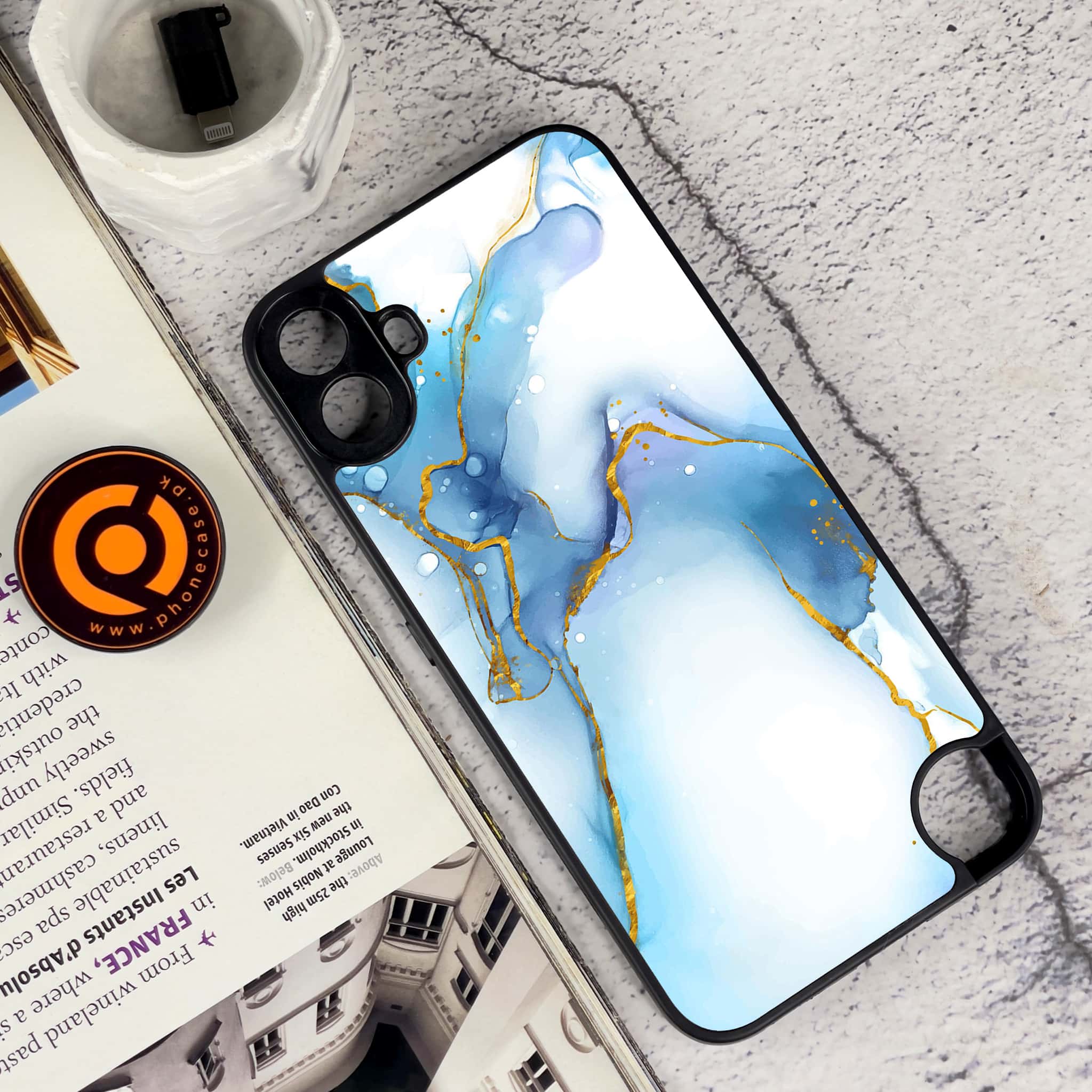 Nothing CMF Phone 1 - Blue Marble 2.0 Series - Premium Metal Printed soft Bumper Shock Proof Case