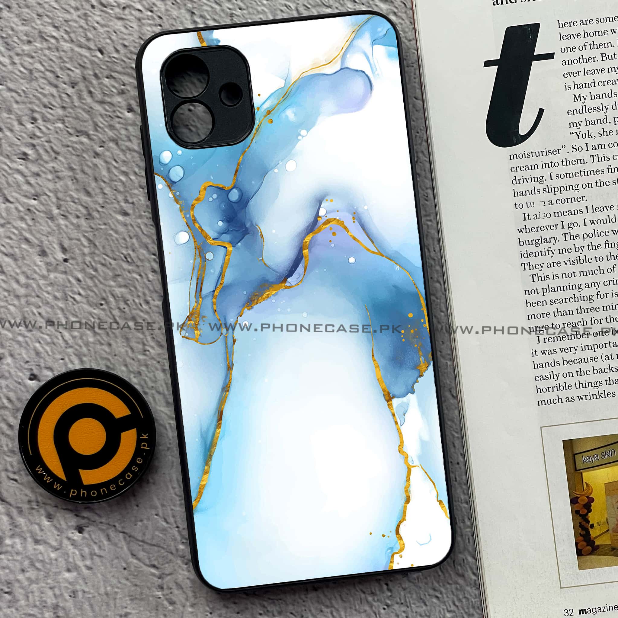 Samsung Galaxy A04 - Blue Marble V 2.0 Series - Premium Printed Metal soft Bumper shock Proof Case