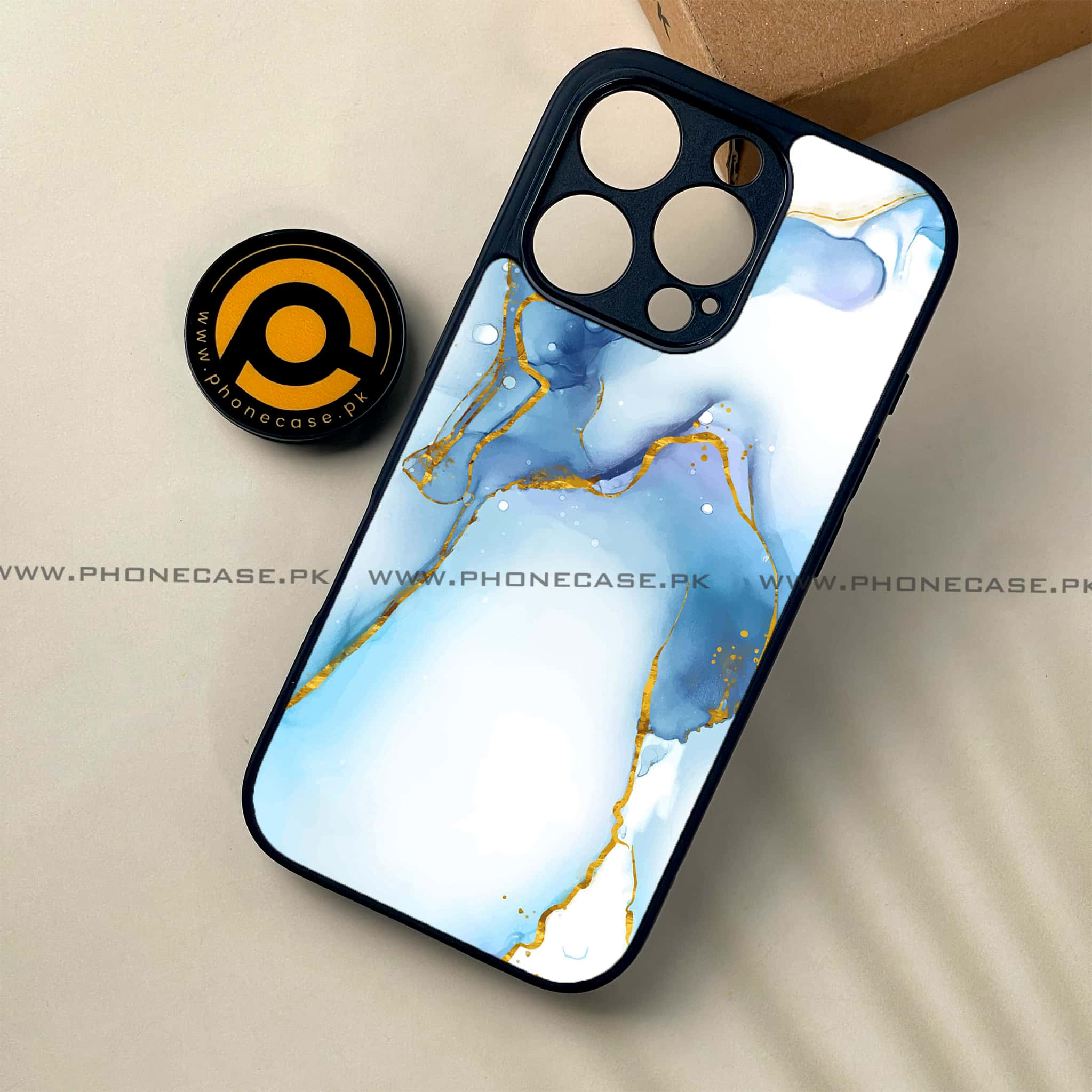 iPhone 16 Pro - Blue Marble 2.0 Series - Premium Printed Glass soft Bumper shock Proof Case