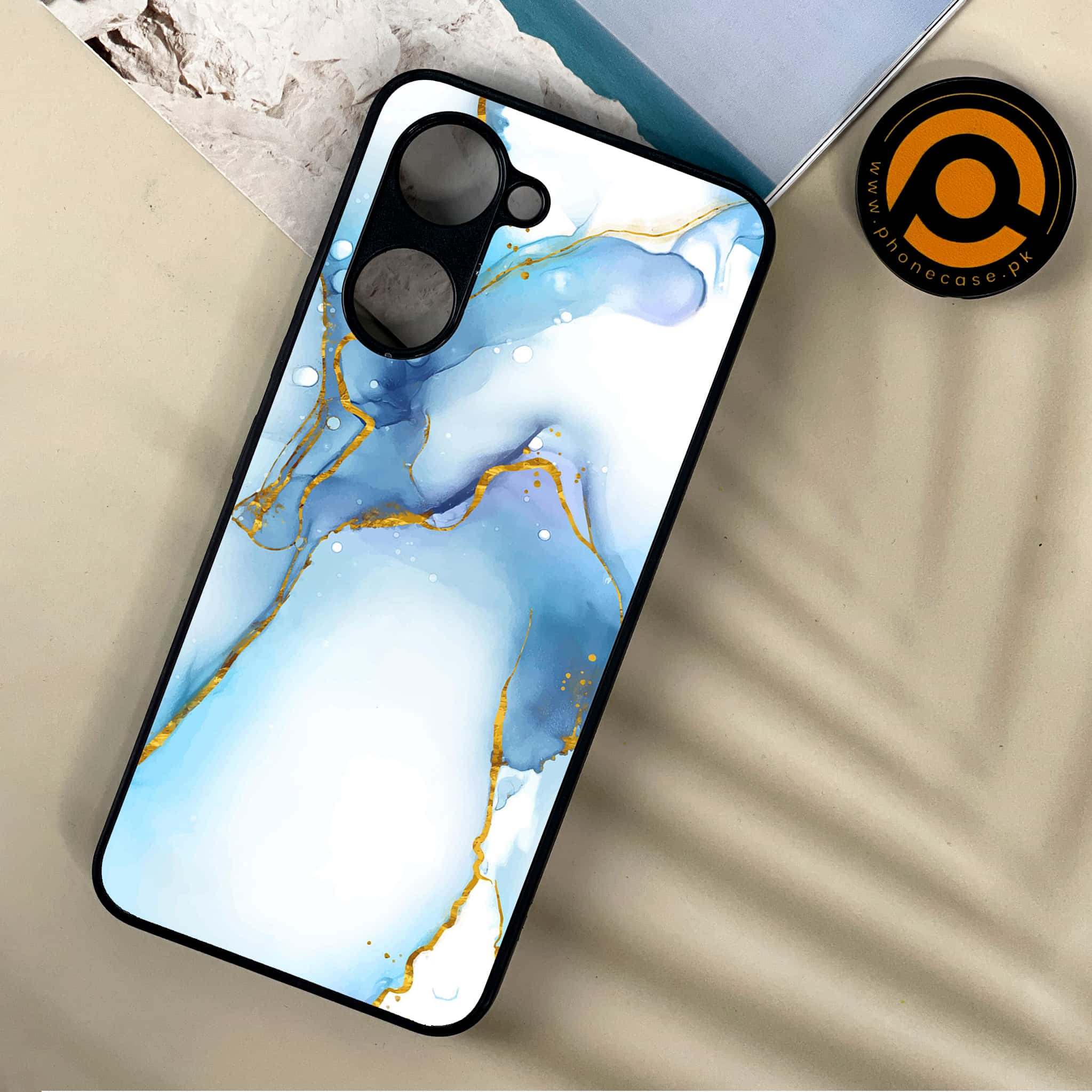 Vivo Y03 - Blue Marble 2.0 Series - Premium Printed Metal soft Bumper shock Proof Case