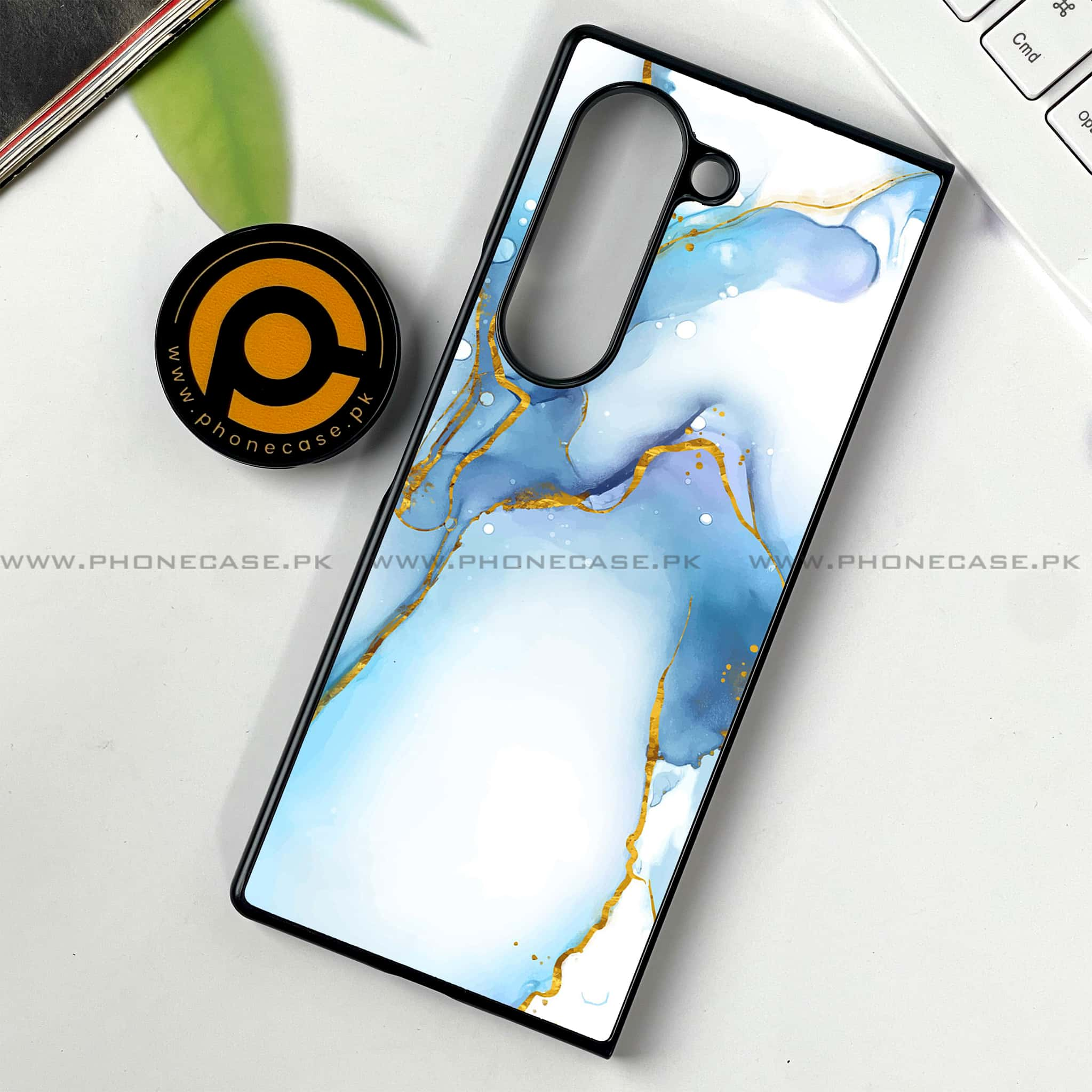 Samsung Galaxy Z Fold 6 - Blue Marble 2.0 Series - Premium Printed Metal soft Bumper shock Proof Case