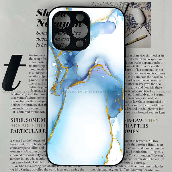 iPhone 12 Pro Max - Blue Marble V 2.0 Design 6 - Premium Metal Printed soft Bumper shock Proof Case CS-9252