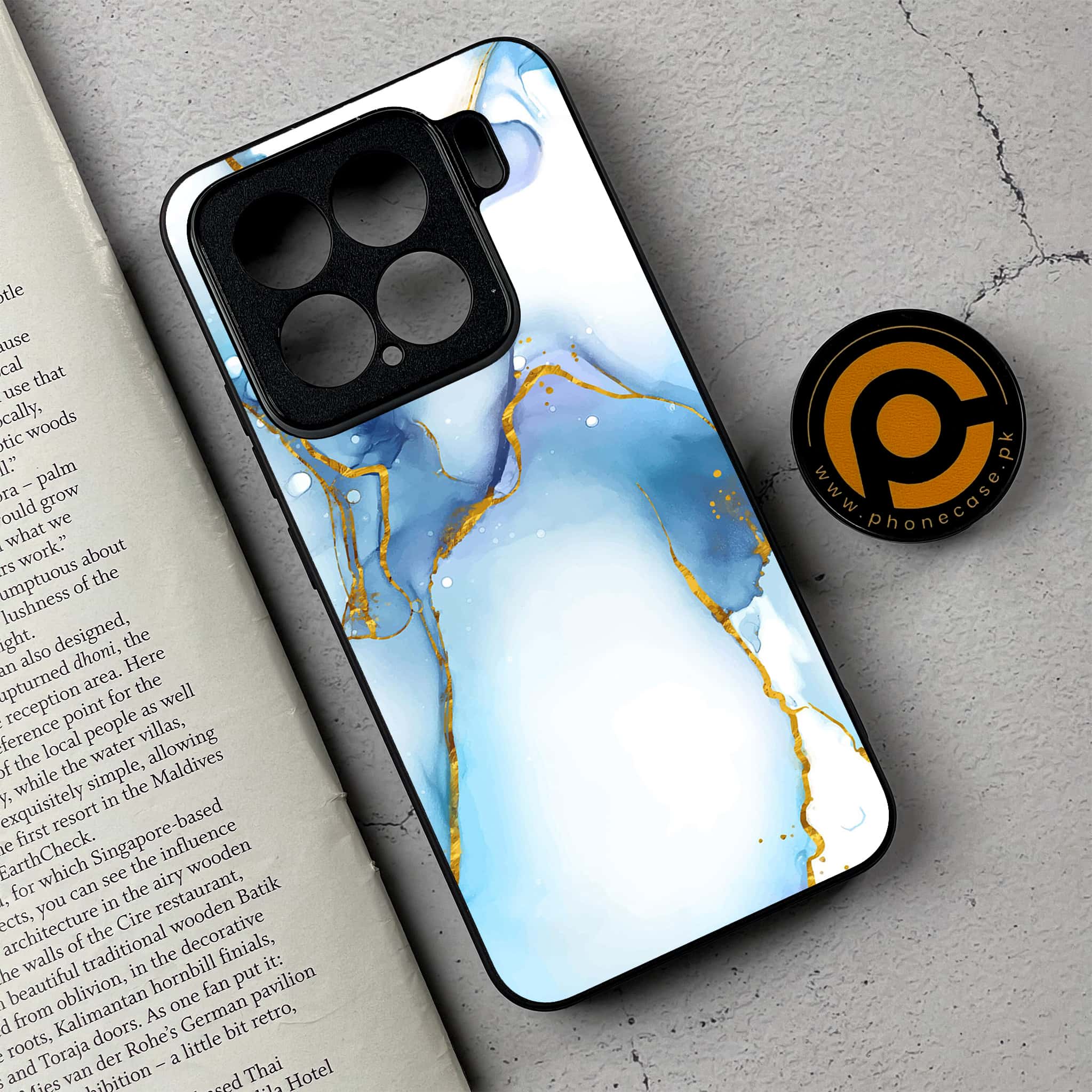 Xiaomi 15 - Blue Marble 2.0 Series - Premium Metal Printed soft Bumper shock Proof Case