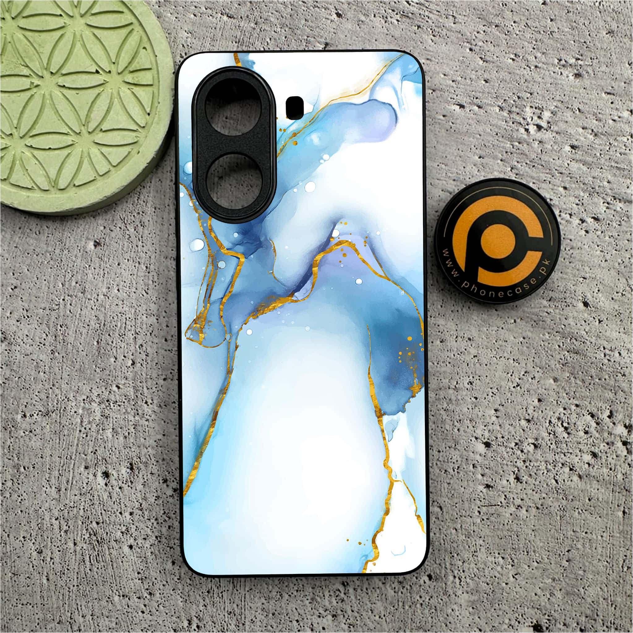 Xiaomi Redmi Turbo 4 - Blue Marble 2.0 Series - Premium Metal Printed soft Bumper shock Proof Case