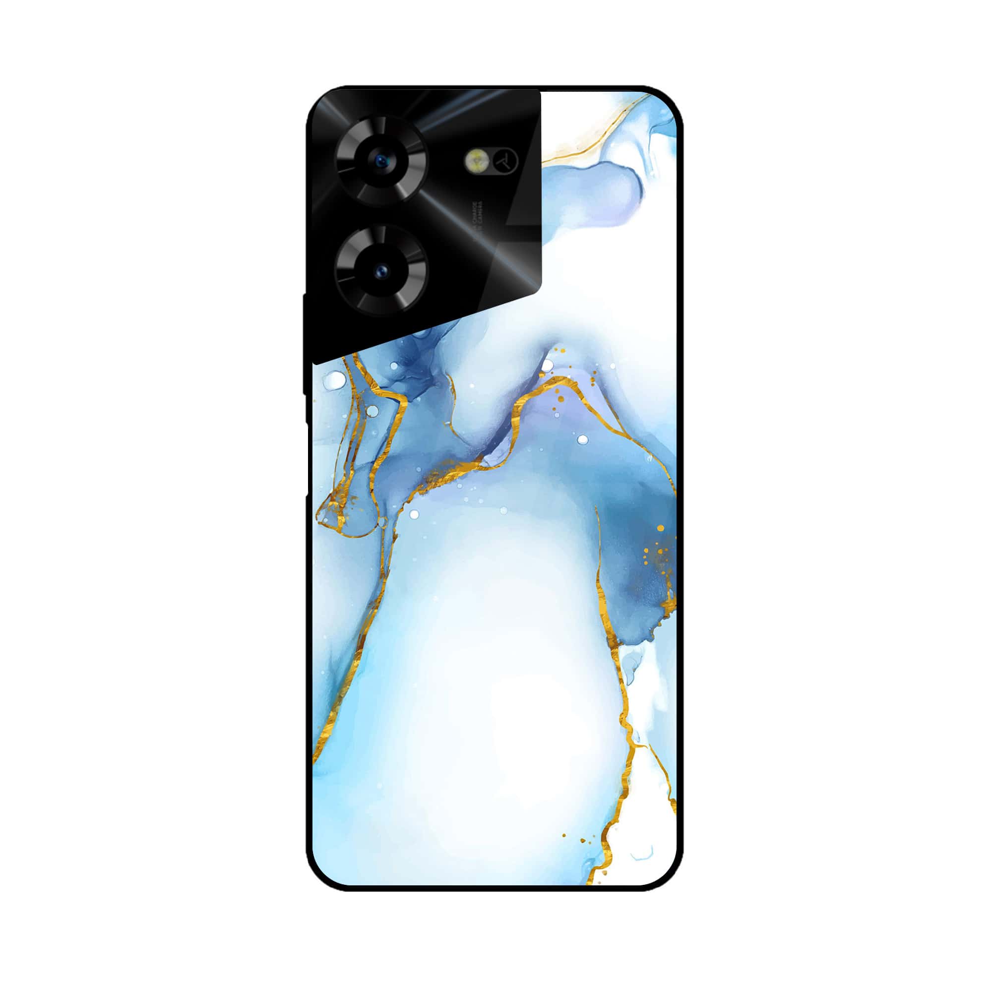 Tecno Pova 5 Pro - Blue Marble 2.0 Series - Premium Printed Glass soft Bumper shock Proof Case