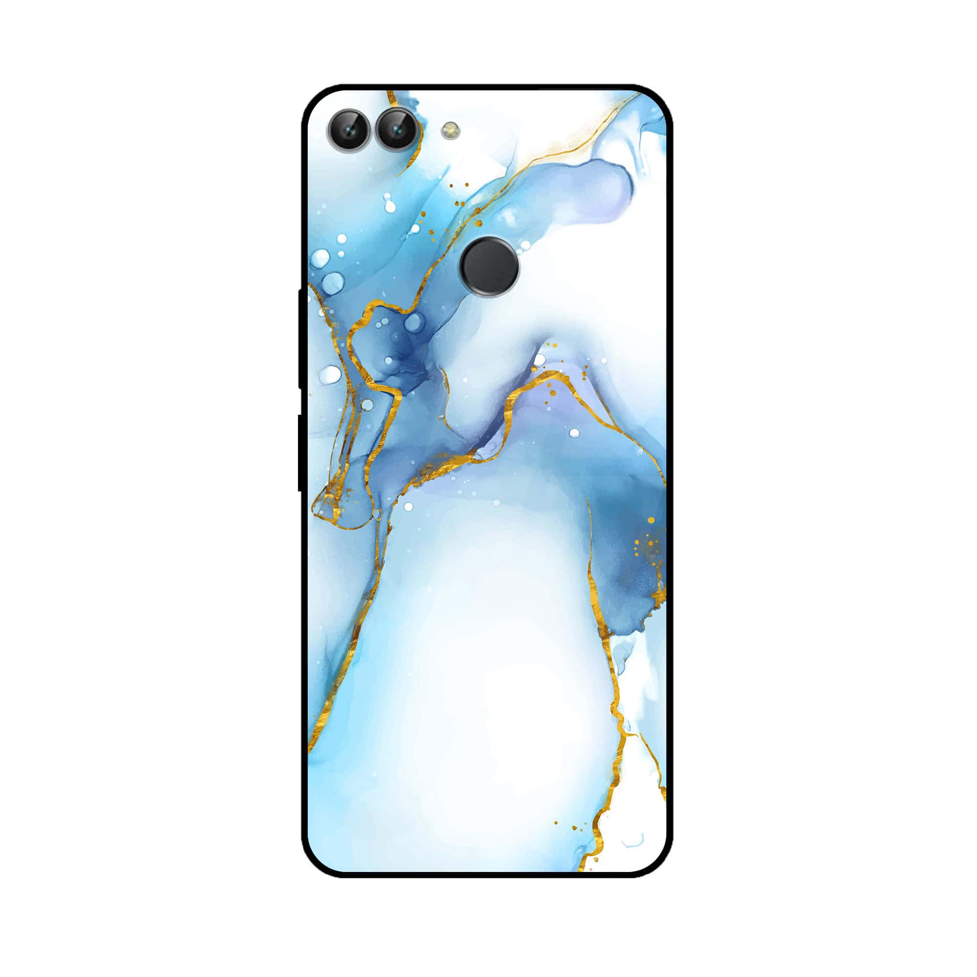 Huawei P Smart - Blue Marble 2.0 Series - Premium Printed Glass soft Bumper shock Proof Case