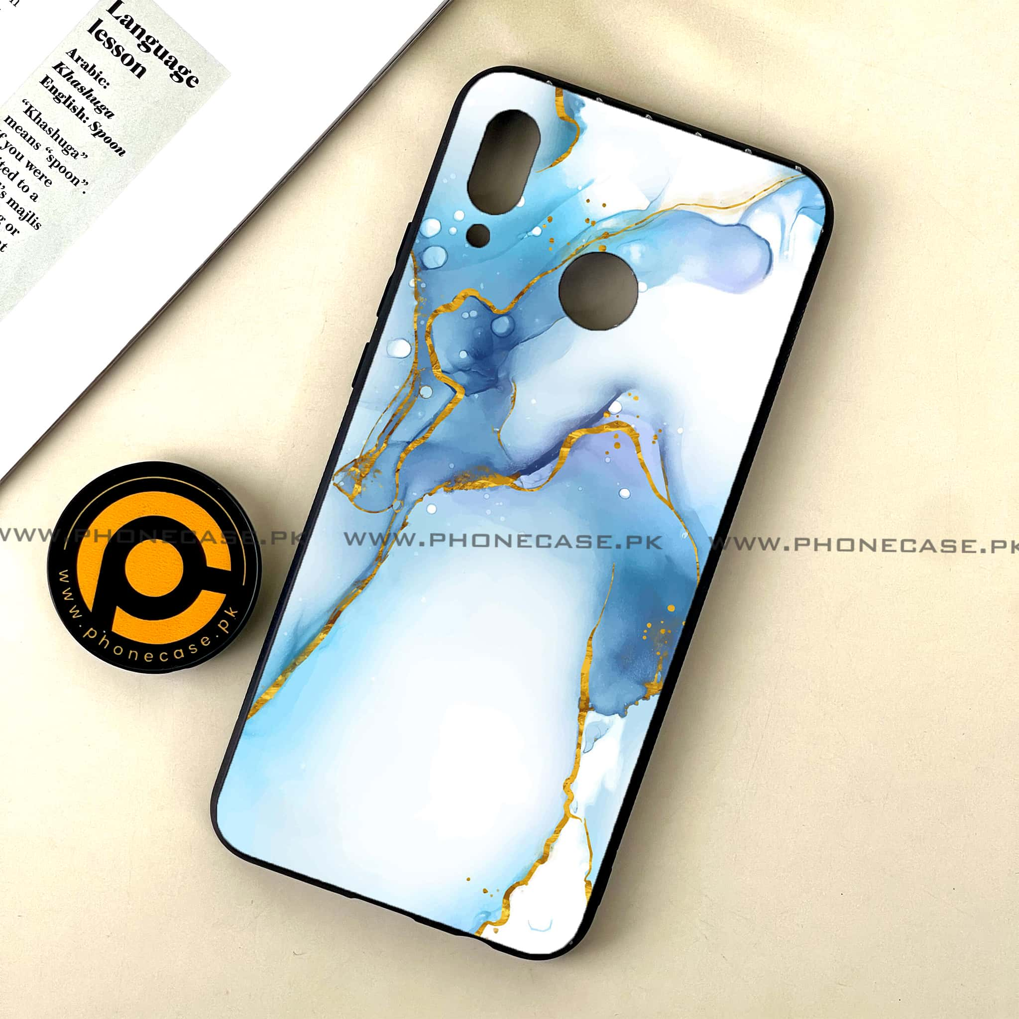 Huawei Nova 3 - Blue Marble Series V 2.0 - Premium Printed Glass soft Bumper shock Proof Case