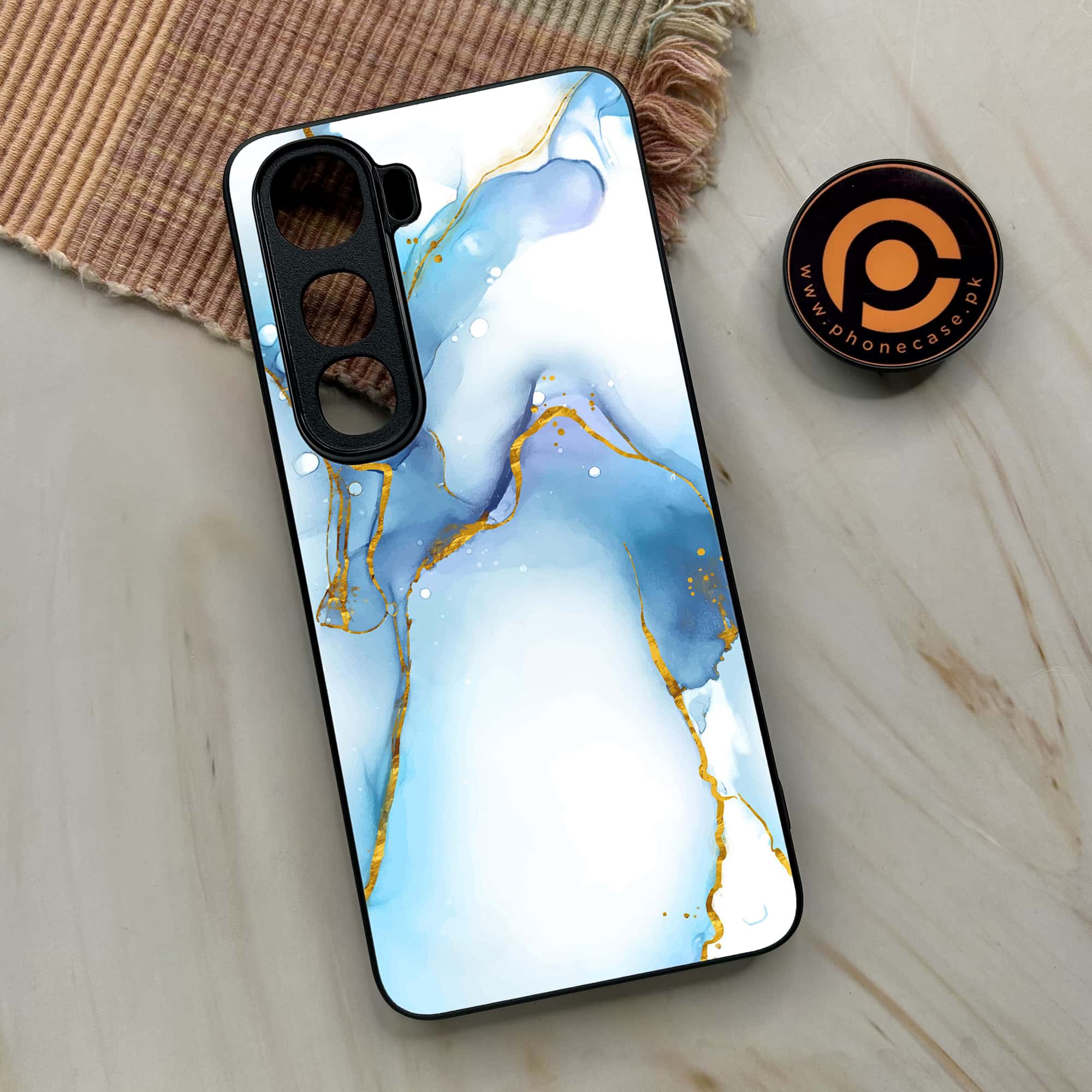 Vivo Y400 - Blue Marble 2.0 Series - Premium Metal Printed soft Bumper shock Proof Case